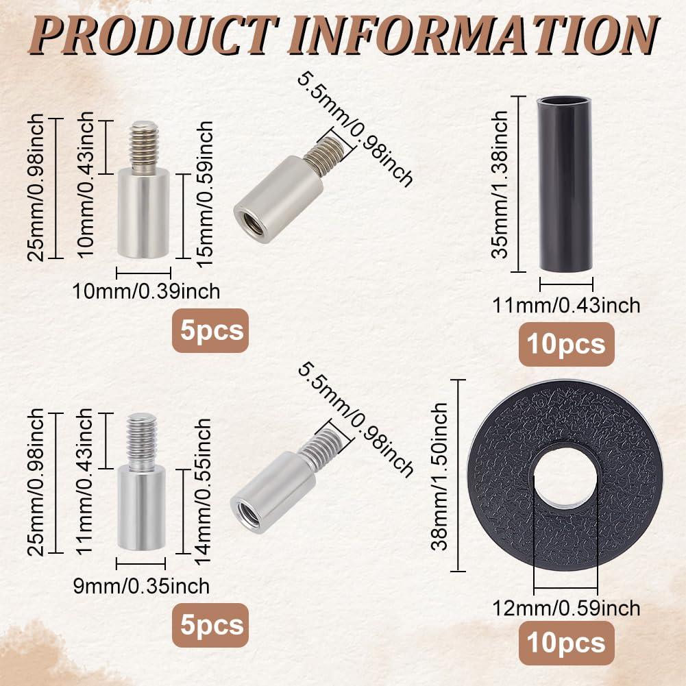 Extensores de Joystick Beinkmake 10 Pcs 15mm/14mm para Arcade