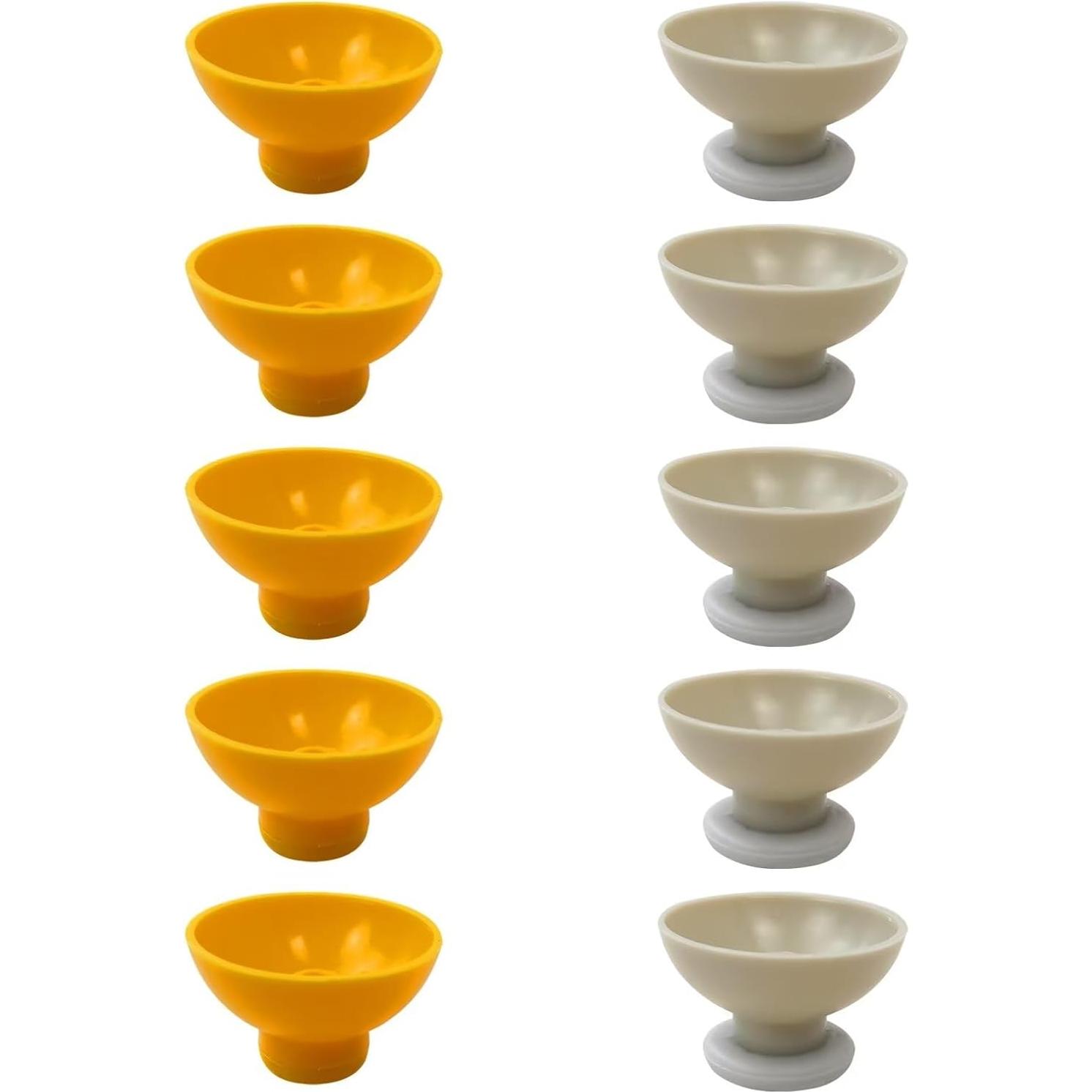 10 Tapas de Joystick Vicue para Nintendo GameCube Gris Amarillo