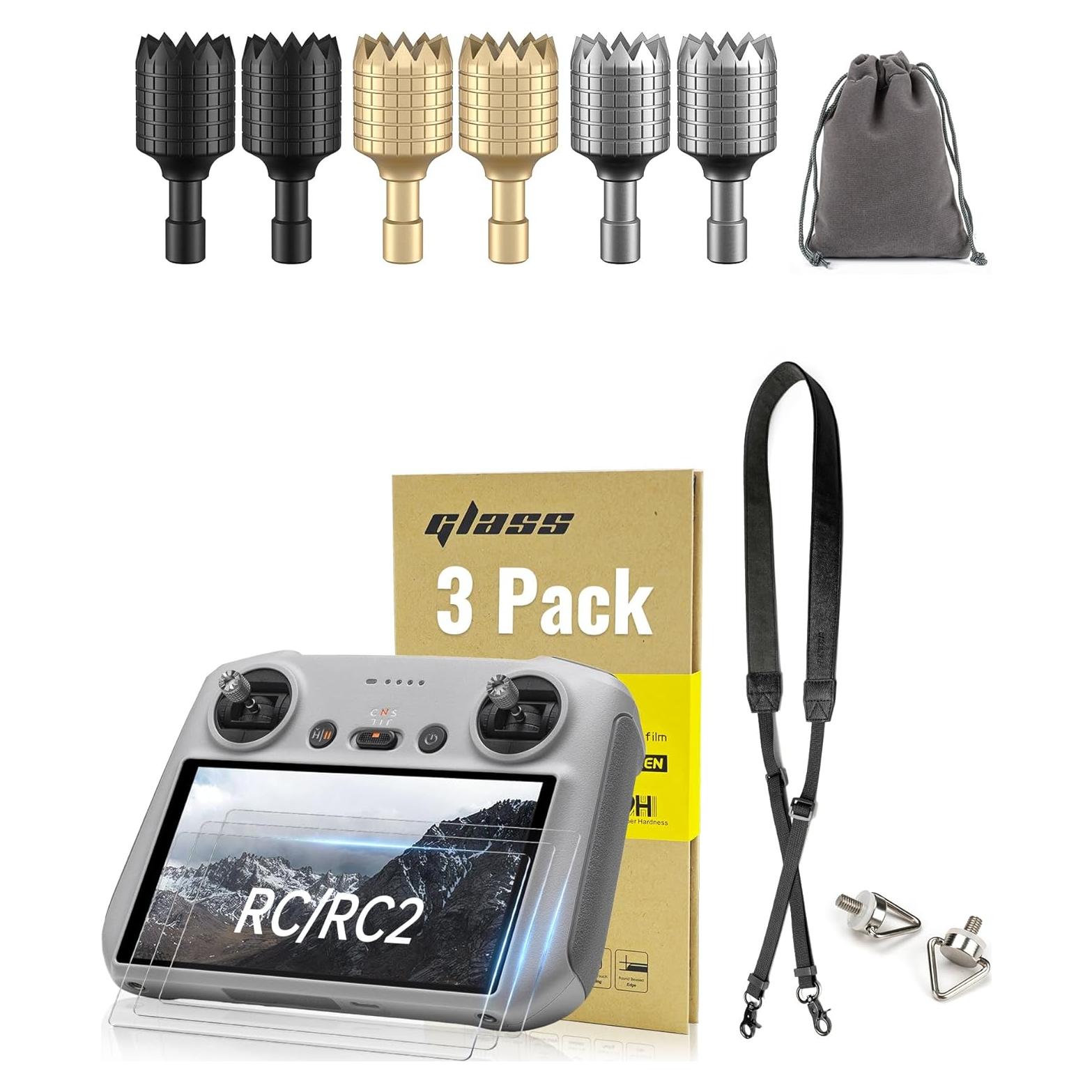 Kit Accesorios DJI RC 2: Protector, Correa y Joysticks