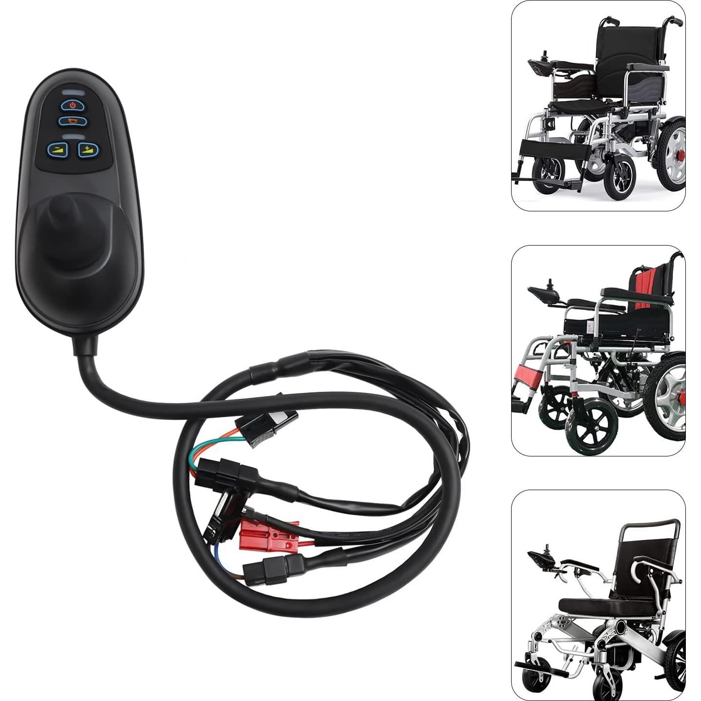 Electric Wheelchair Joystick DC 24V Mobility Wheelchairs Controller with Brake Replacement Joystick Controller