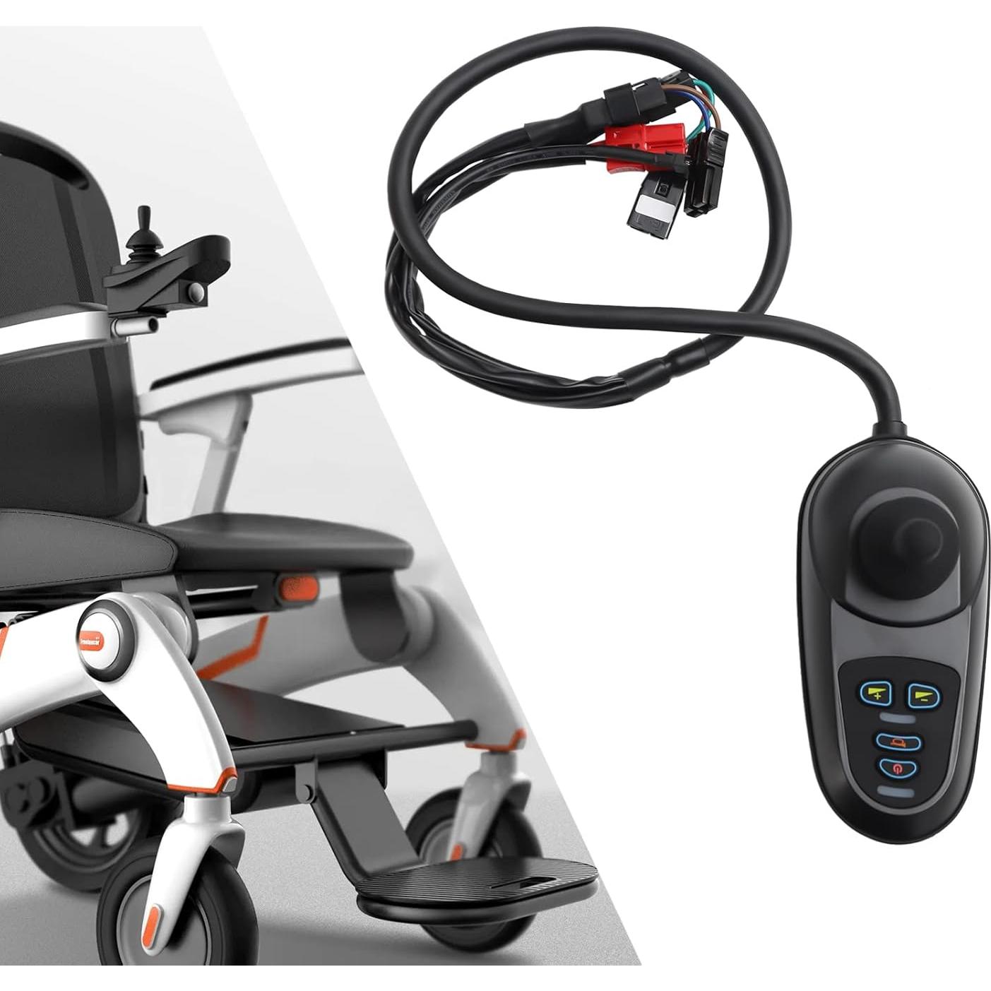 Electric Wheelchair Joystick DC 24V Mobility Wheelchairs Controller with Brake Replacement Joystick Controller