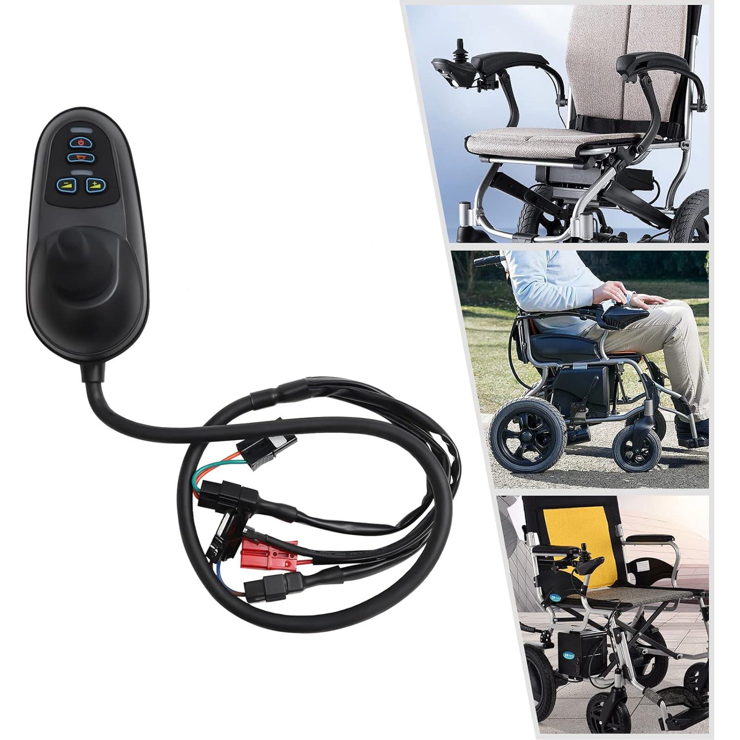 Electric Wheelchair Joystick DC 24V Mobility Wheelchairs Controller with Brake Replacement Joystick Controller