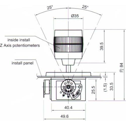 Joystick ServoCity 3 Ejes 5K Resistencia 50 Grados