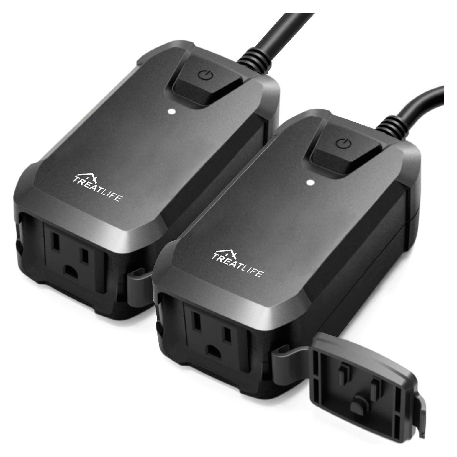 Enchufe Inteligente TREATLIFE 2 Paquete IP44 Control Alexa