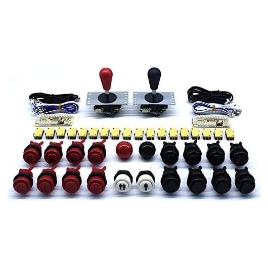 Kit Arcade DIY Arcity 2 Jugadores USB Rojo y Negro