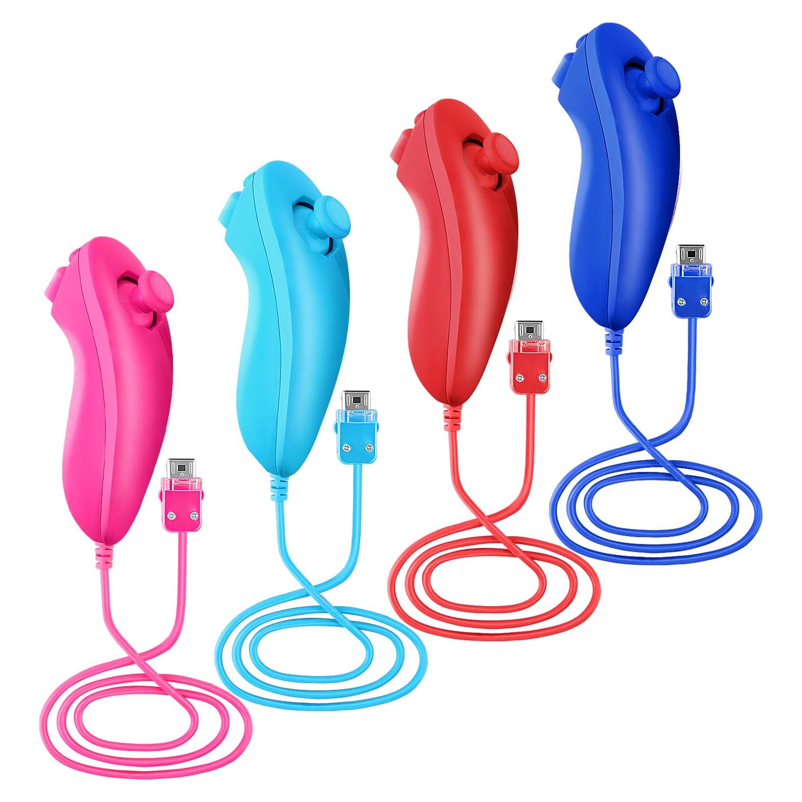 Controladores Nunchuck LongLongJin 4 Colores para Wii