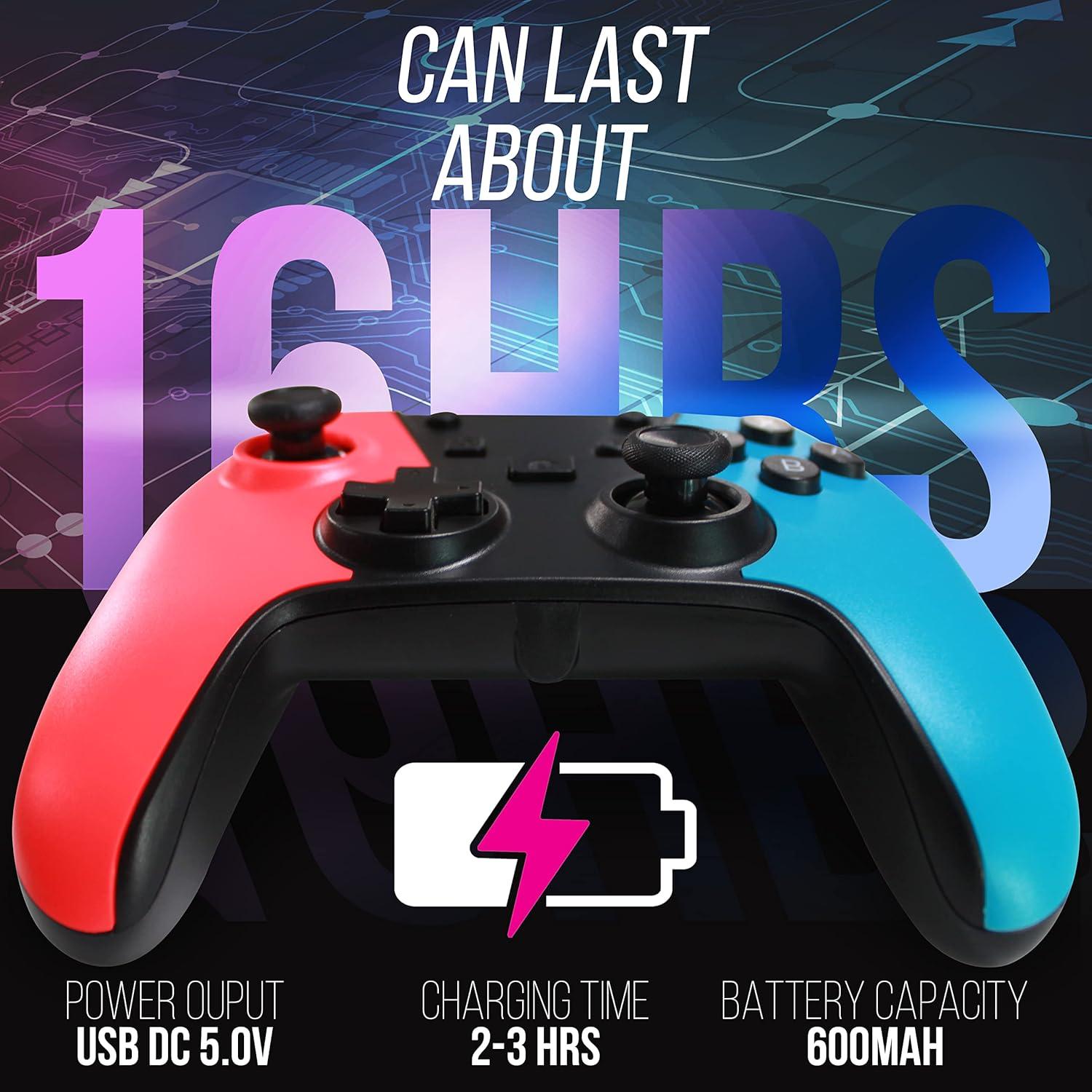 Controlador Inalámbrico Pyle para Consola Switch - Bluetooth 5.0, Doble Vibración, RGB