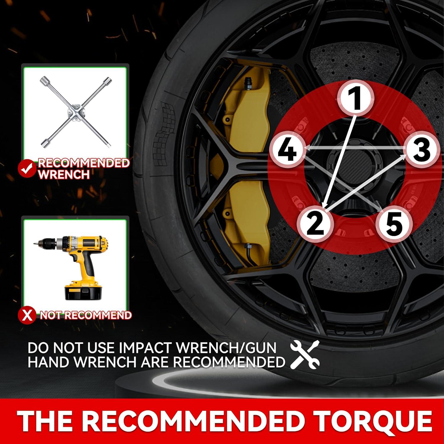 20 Tuercas de Buje Abierto EZISOE M12x1.5 50mm Negras