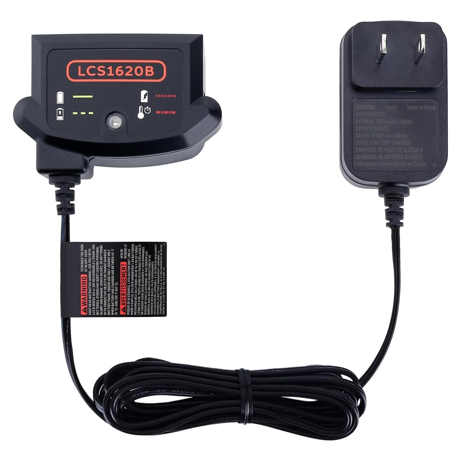 Cargador de Batería Litio LCS1620B Black and Decker 20V