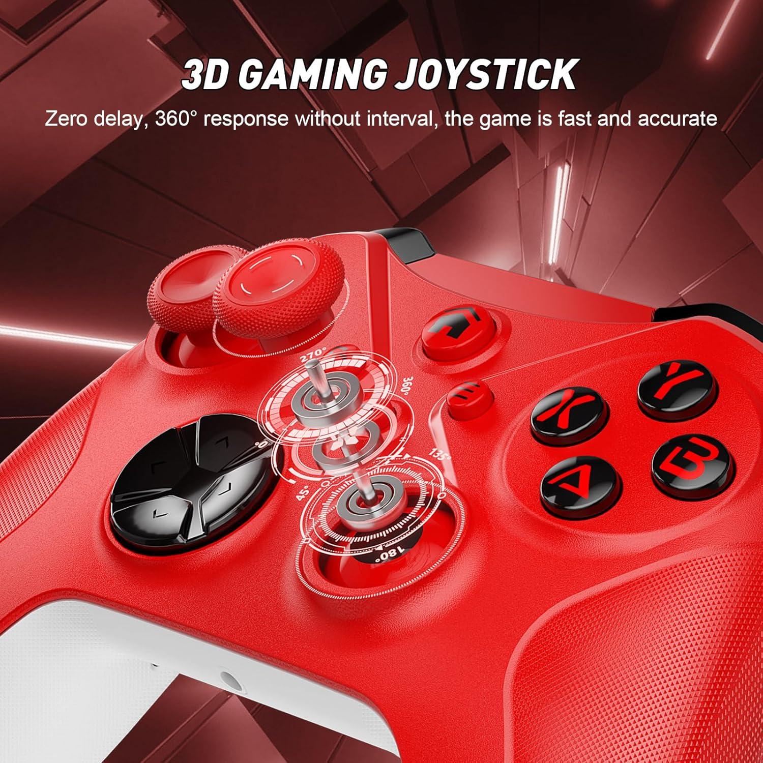 Controlador Inalámbrico Xbox Rojo - Doble Vibración y Turbo