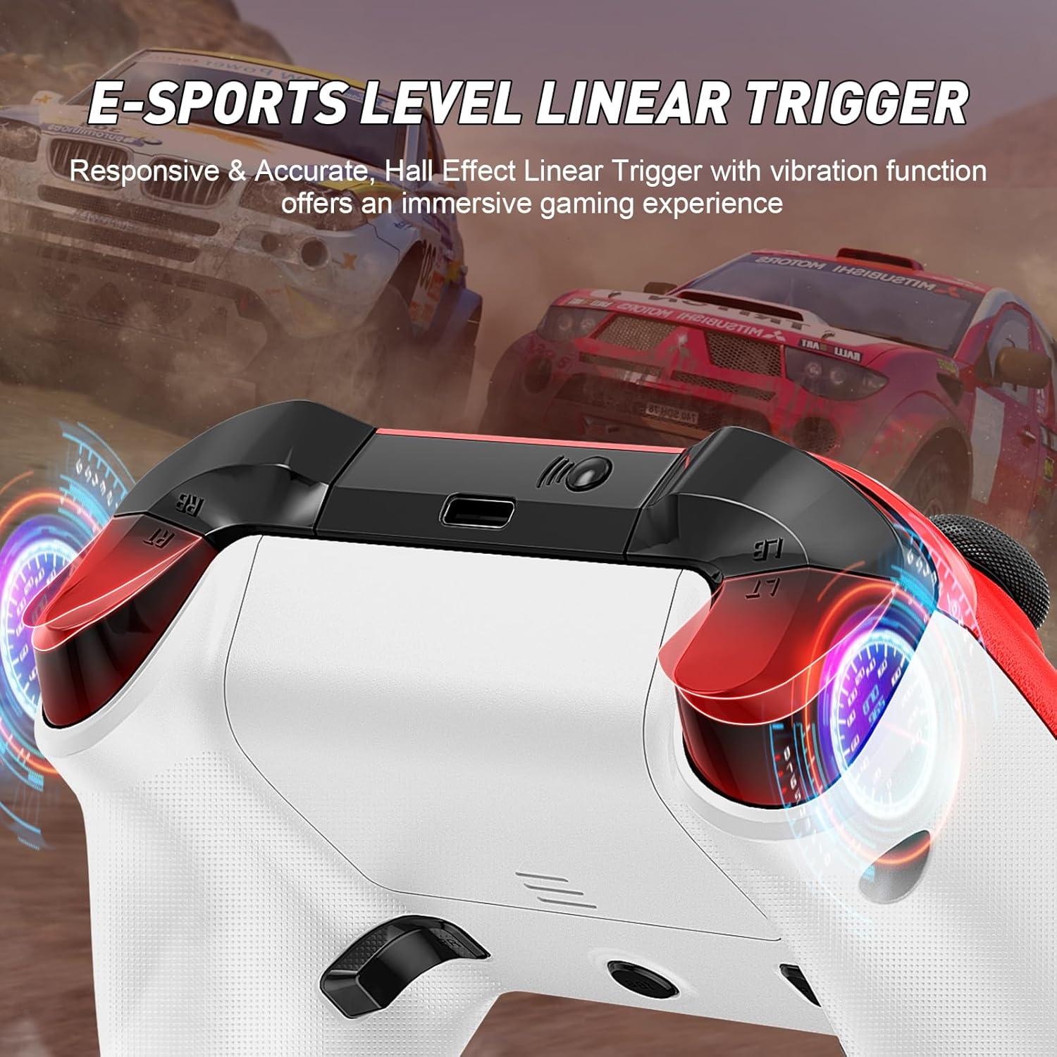 Controlador Inalámbrico Xbox Rojo - Doble Vibración y Turbo