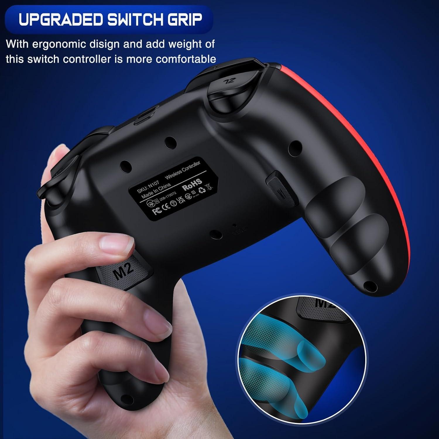 Controlador Inalámbrico Qixun para Switch Rojo y Azul