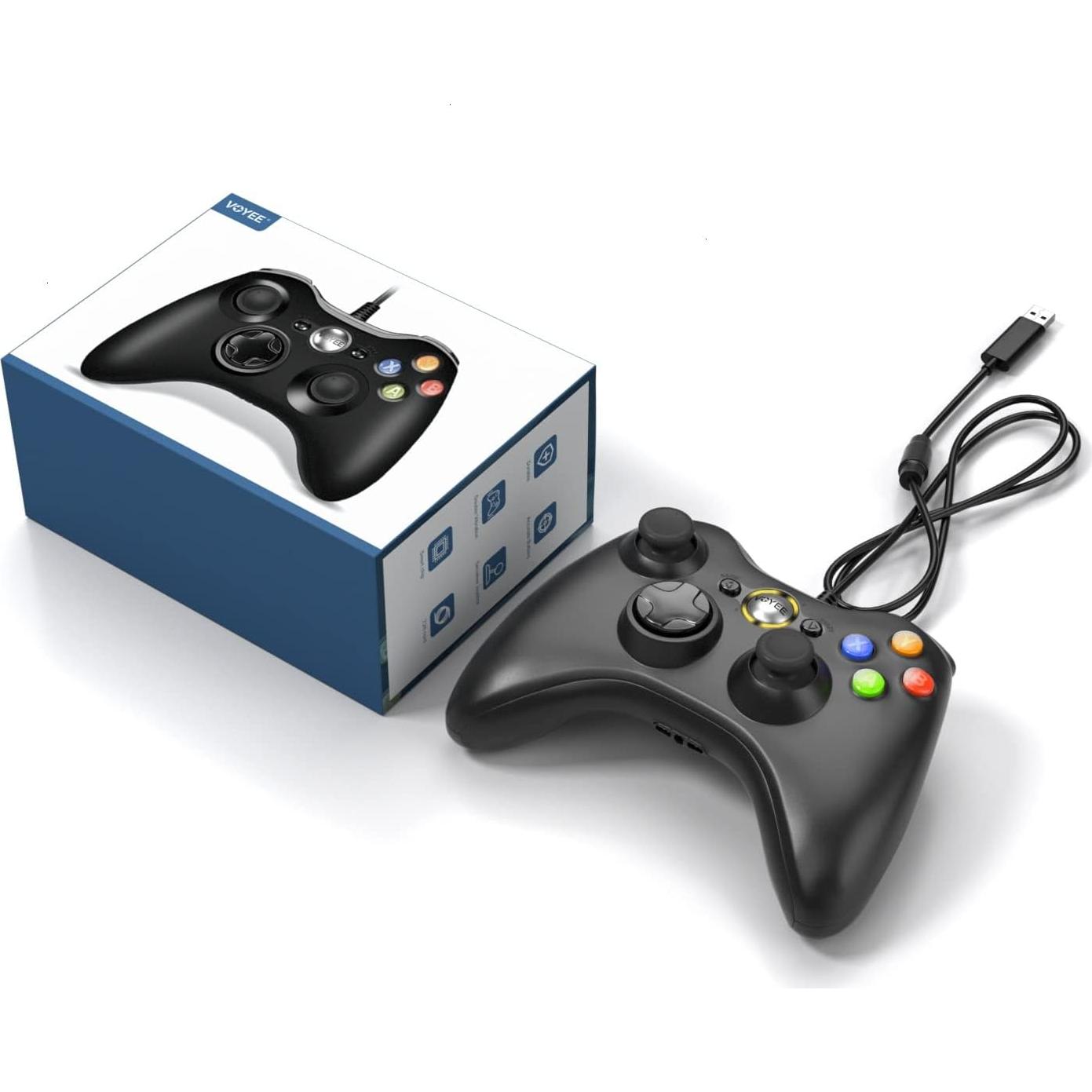 Controlador VOYEE 360 PC por Cable Negro con Joystick Mejorado