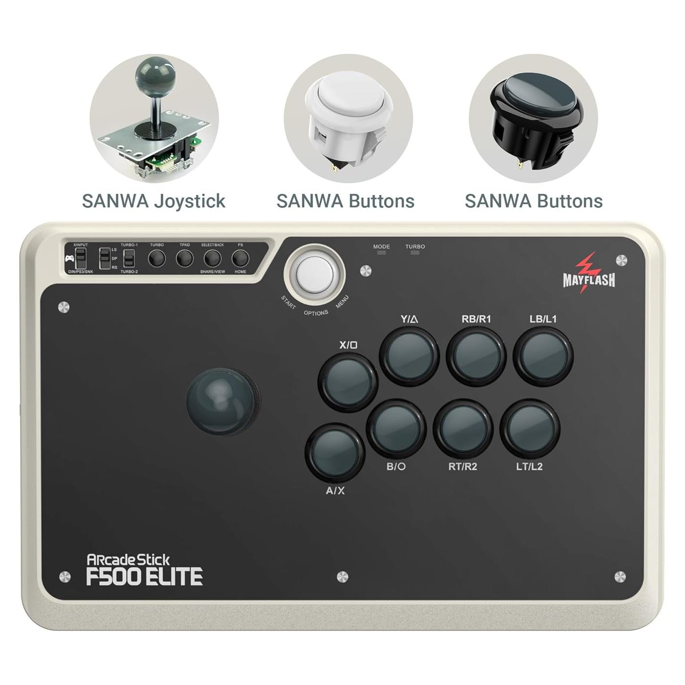 Controlador de Videojuegos USB MAYFLASH F500 Elite - Compatible PS4, Xbox, Switch