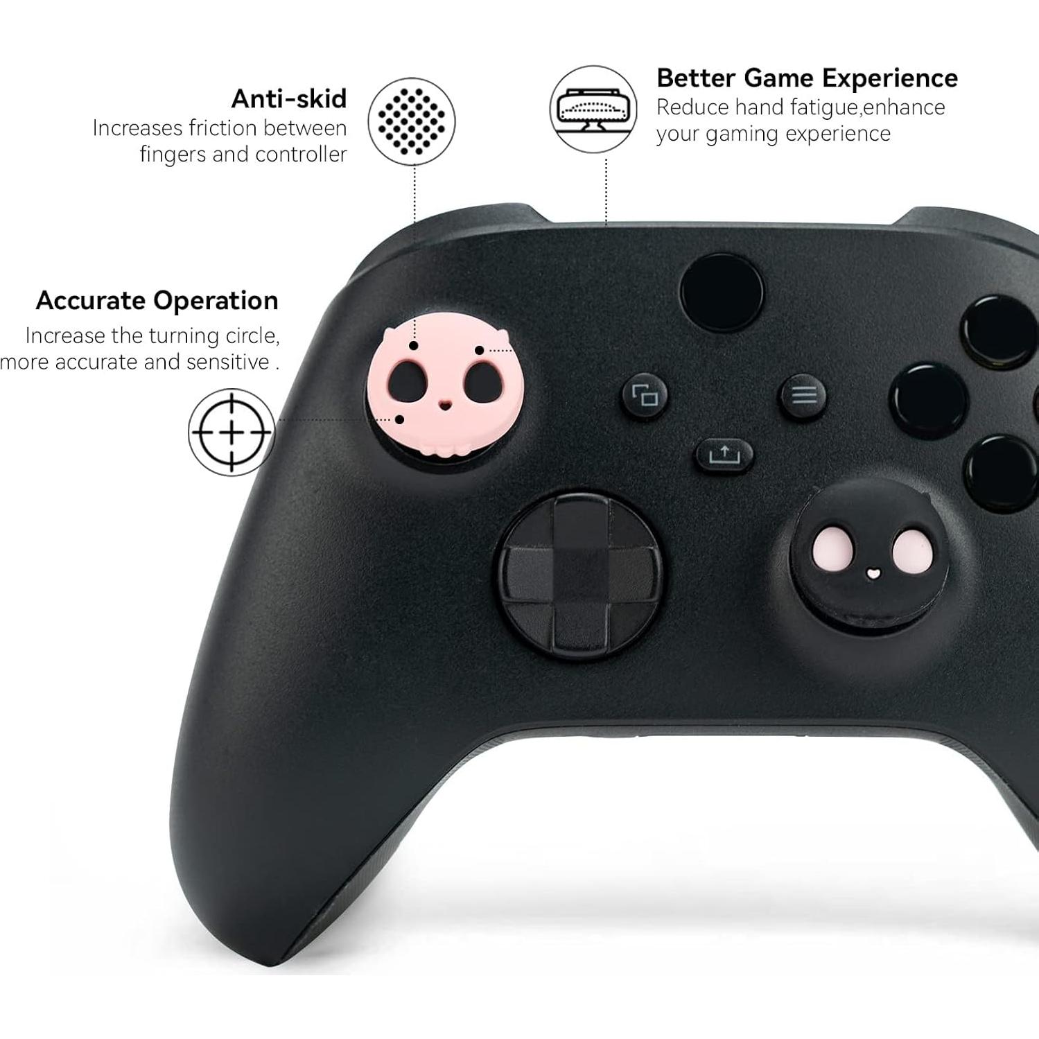 GeekShare Tapas de Joystick Xbox One - Calavera Rosa - 4 Piezas