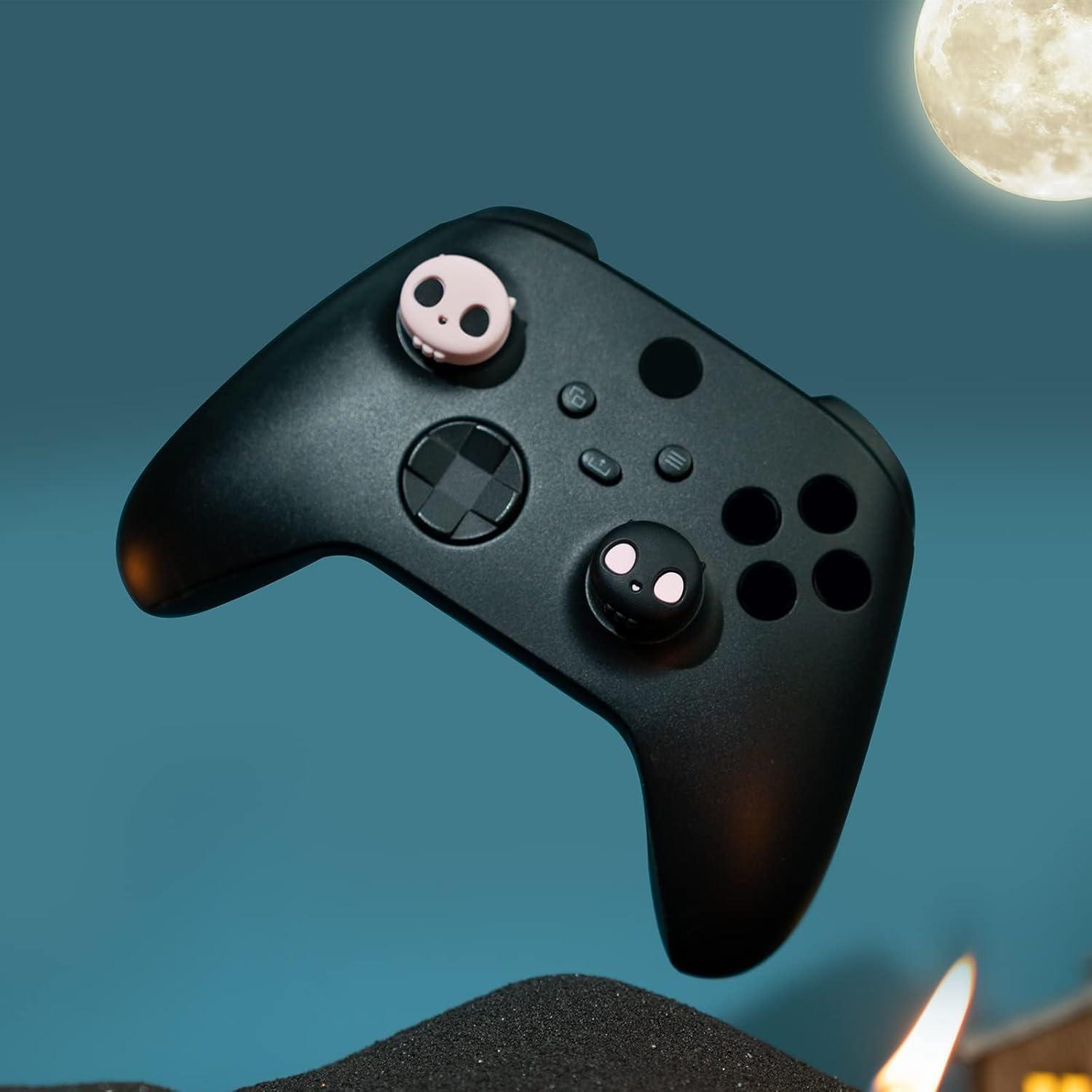 GeekShare Tapas de Joystick Xbox One - Calavera Rosa - 4 Piezas