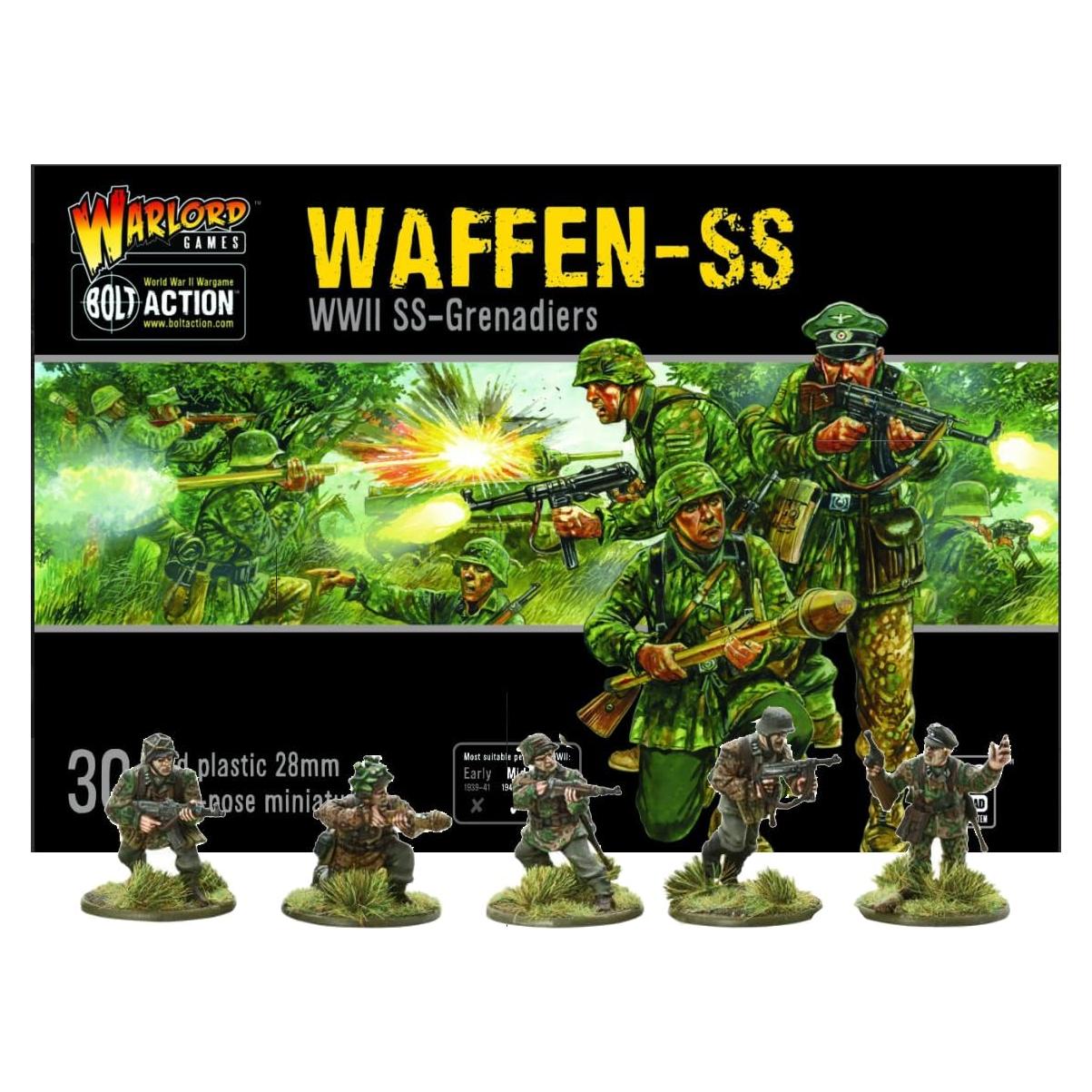Miniaturas Waffen-SS 28mm Warlord Games - 30 figuras tácticas
