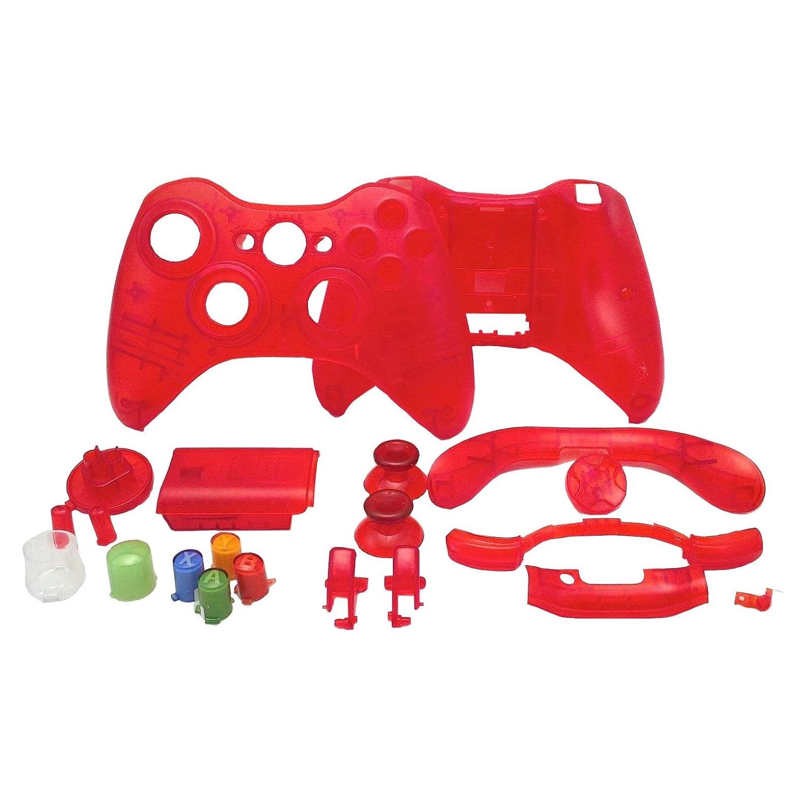 Kit Carcasa y Botones OSTENT para Controlador Xbox 360 Rojo