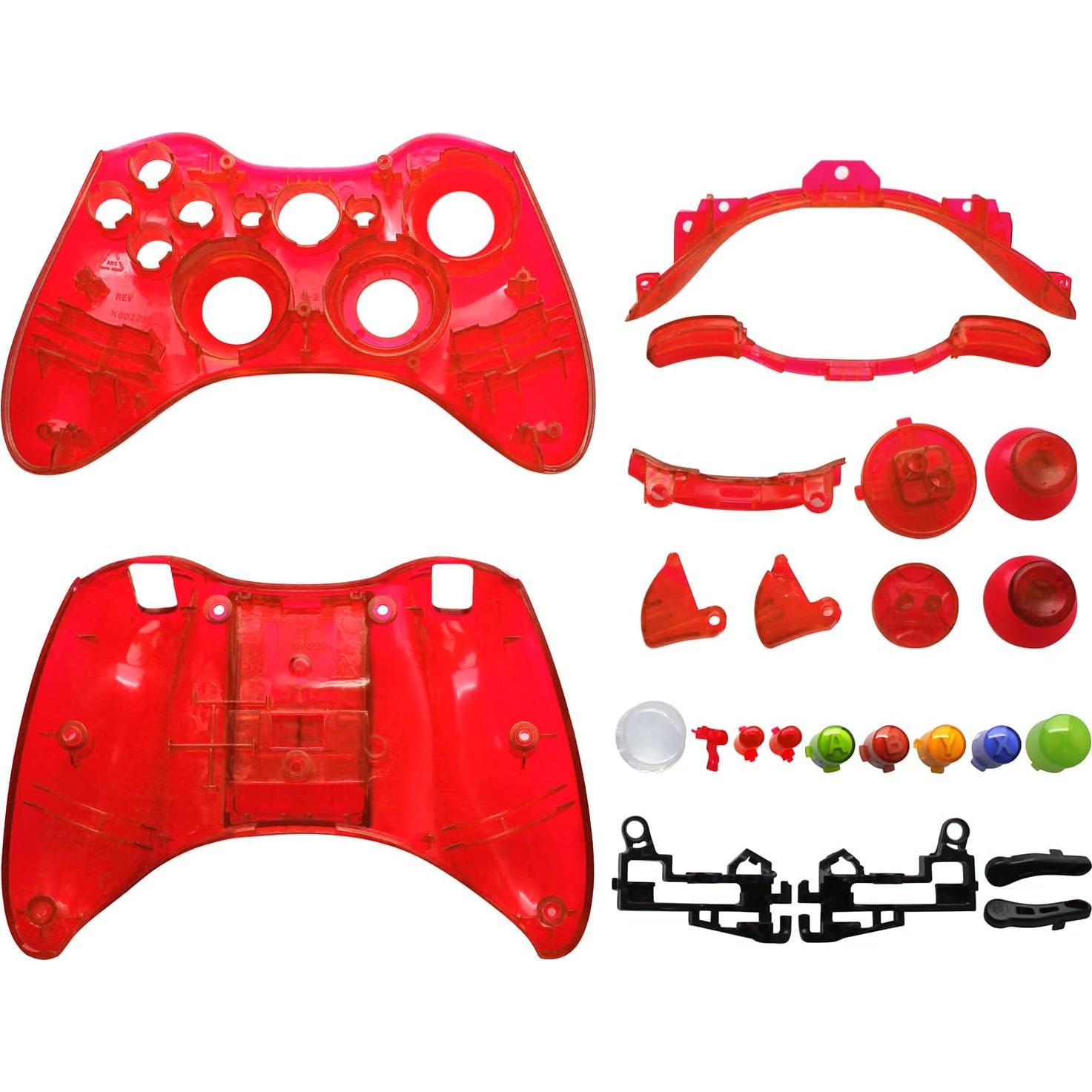 Kit Carcasa y Botones OSTENT para Controlador Xbox 360 Rojo