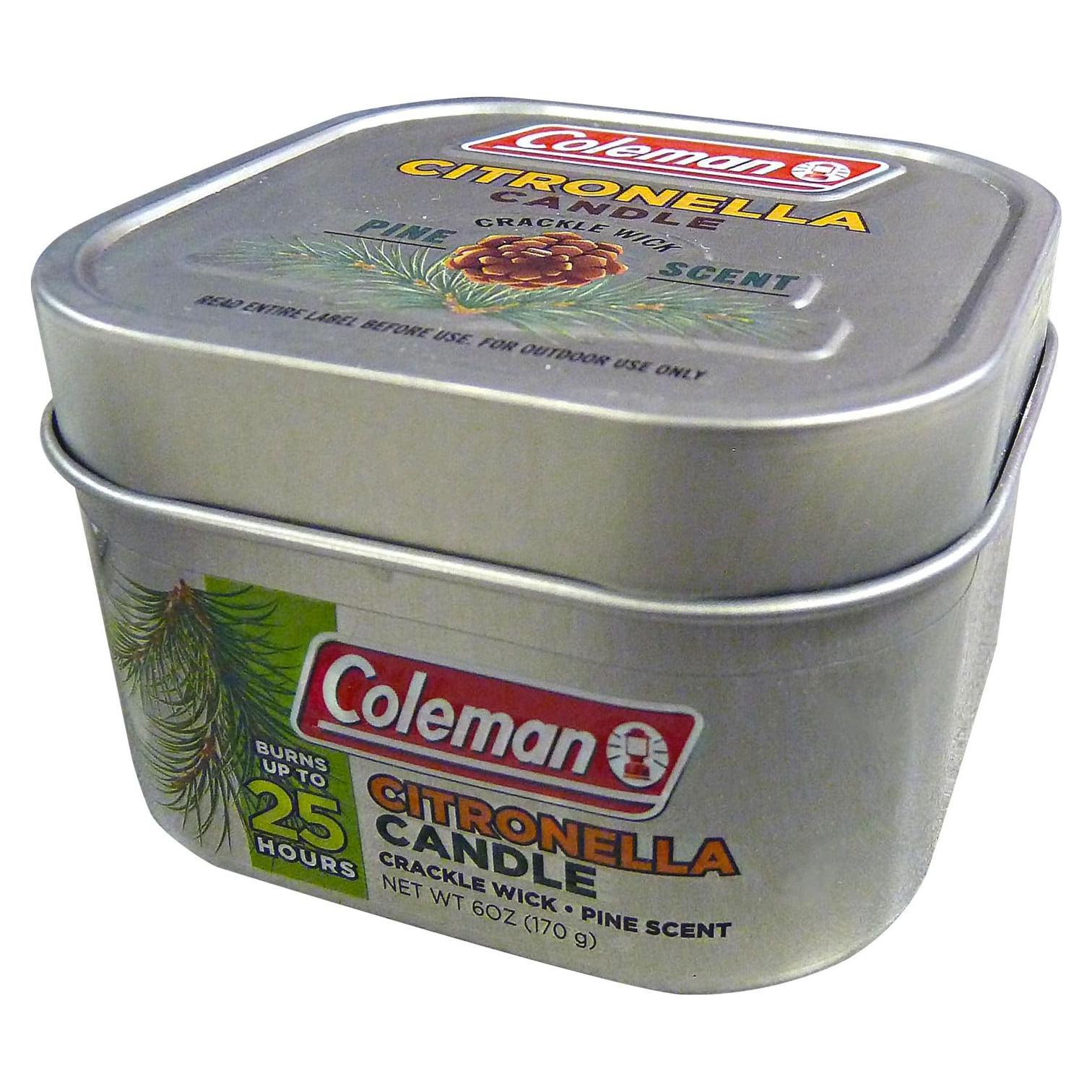 Vela de Citronela Coleman Aroma a Pino 170 g con Mecha de Madera