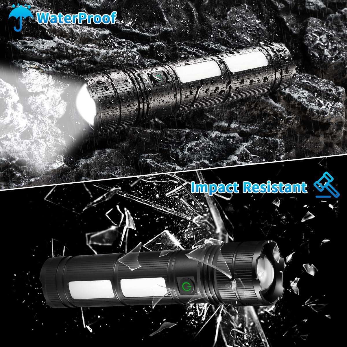 Linterna LED Recargable KYEKIO 20.32 cm Alta Potencia