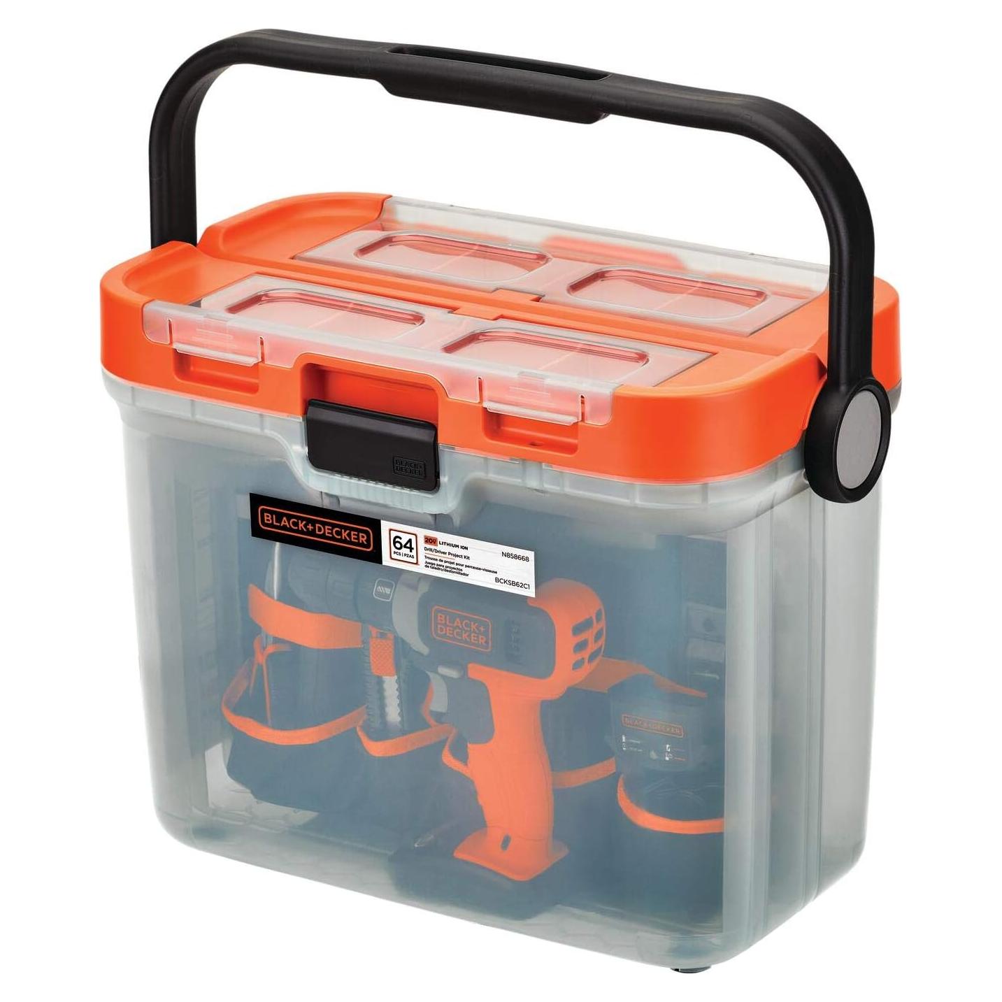 20V MAX Drill with Home Tool Kit, 64-Piece (BCKSB62C1)