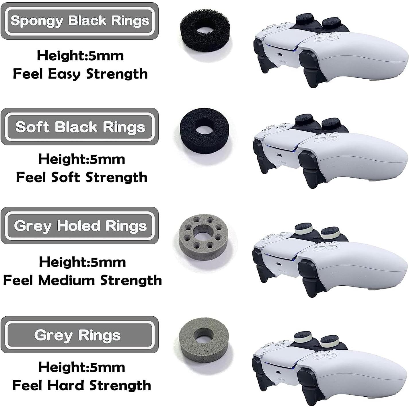 Anillos de Precisión 24PCS para PS4, PS5, Xbox, Switch