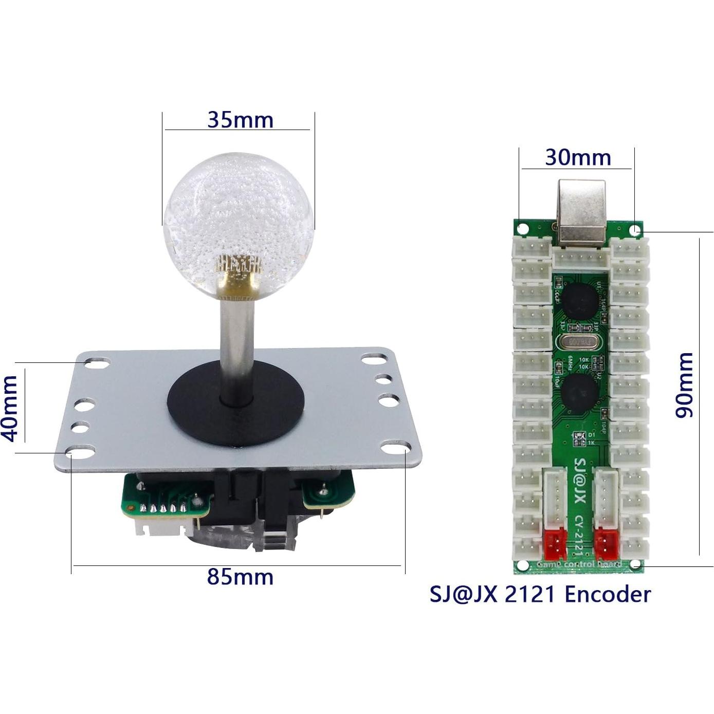 Kit Arcade 2 Jugadores SJ@JX LED USB Sin Retardo