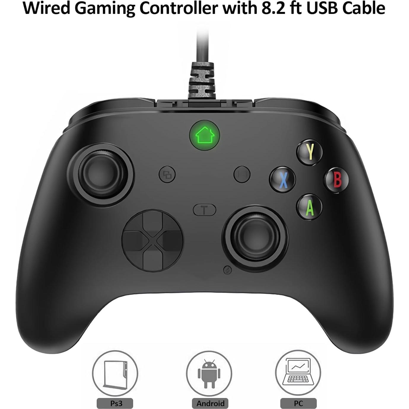 Controlador con cable Ceozon para PC y PS3, USB 2.5m