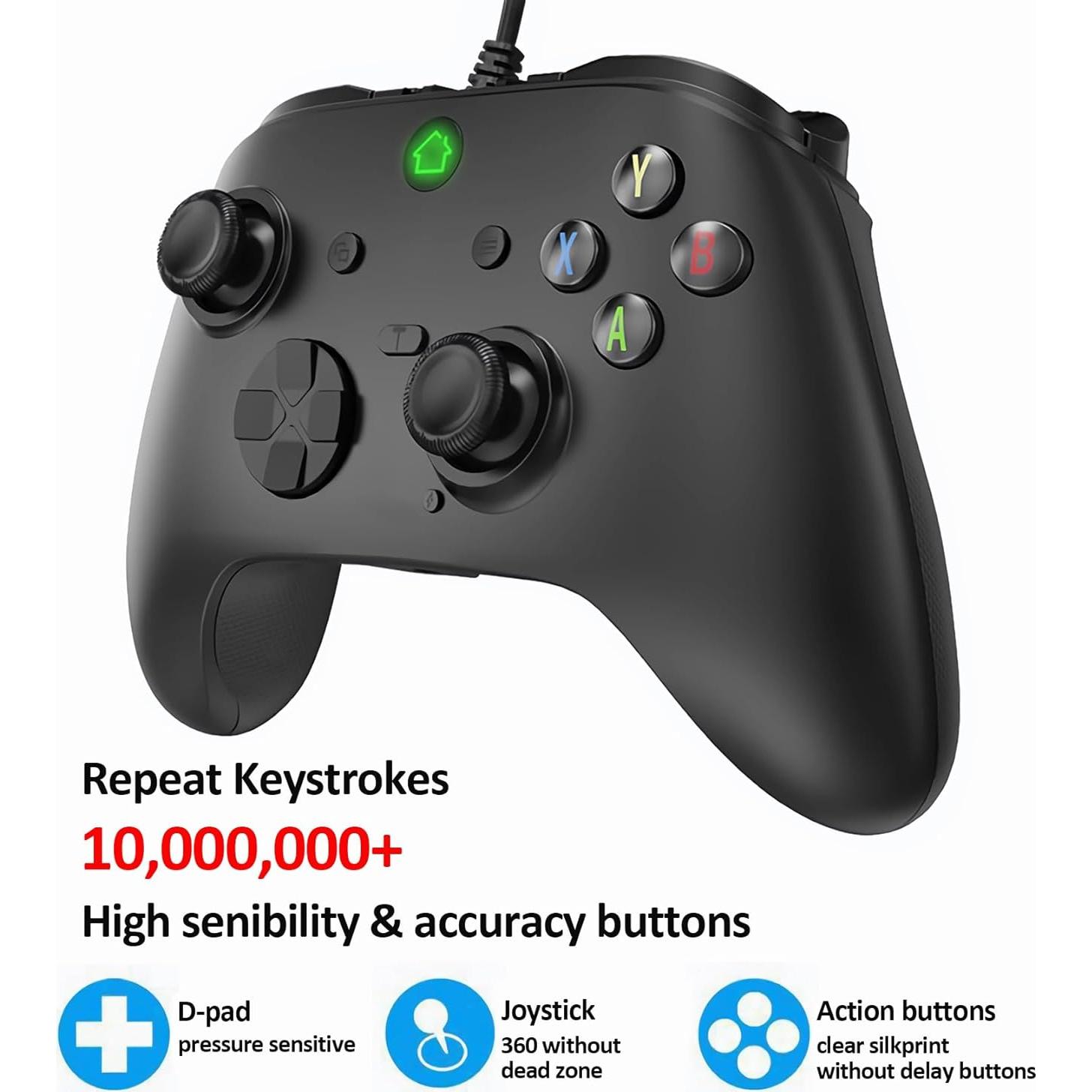 Controlador con cable Ceozon para PC y PS3, USB 2.5m