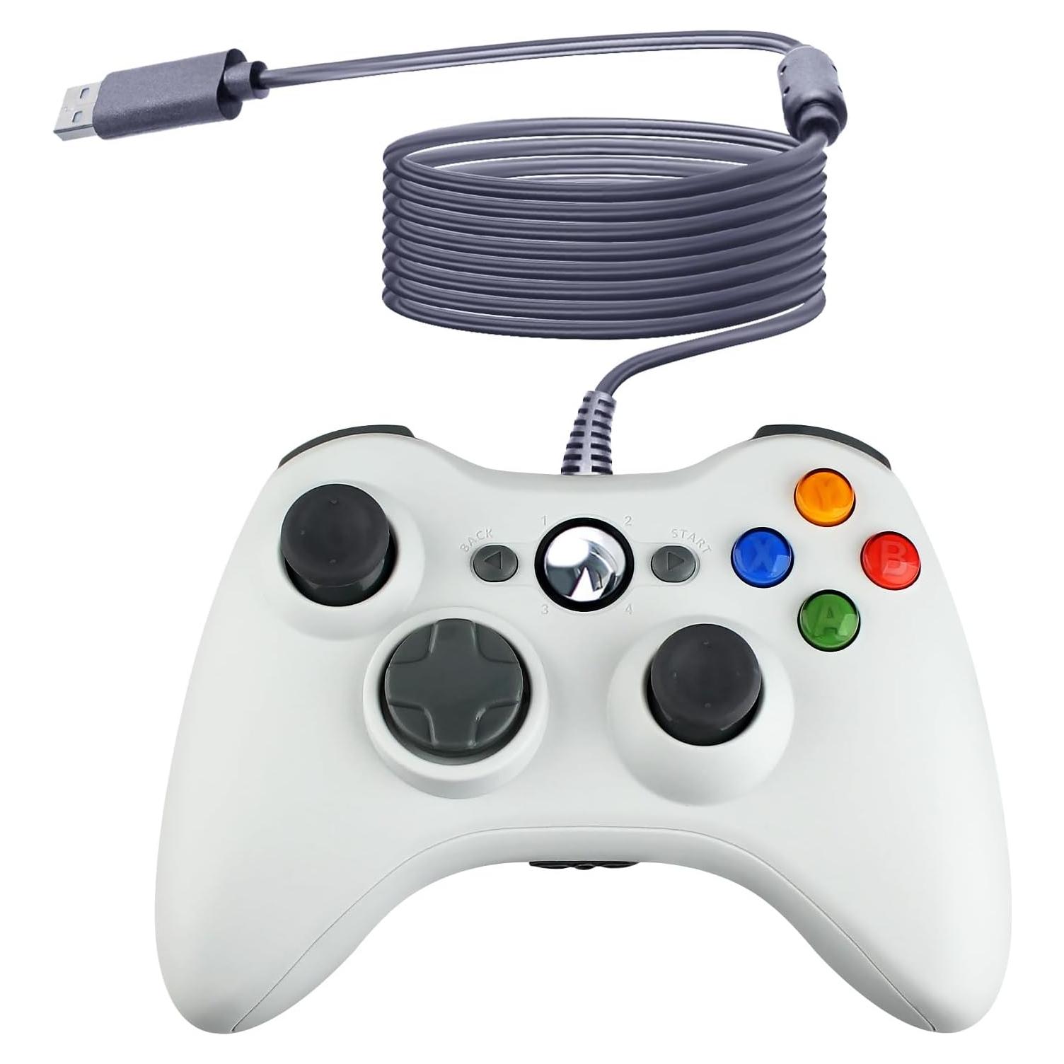 Controlador USB OSTENT Gamepad Xbox 360 PC Blanco