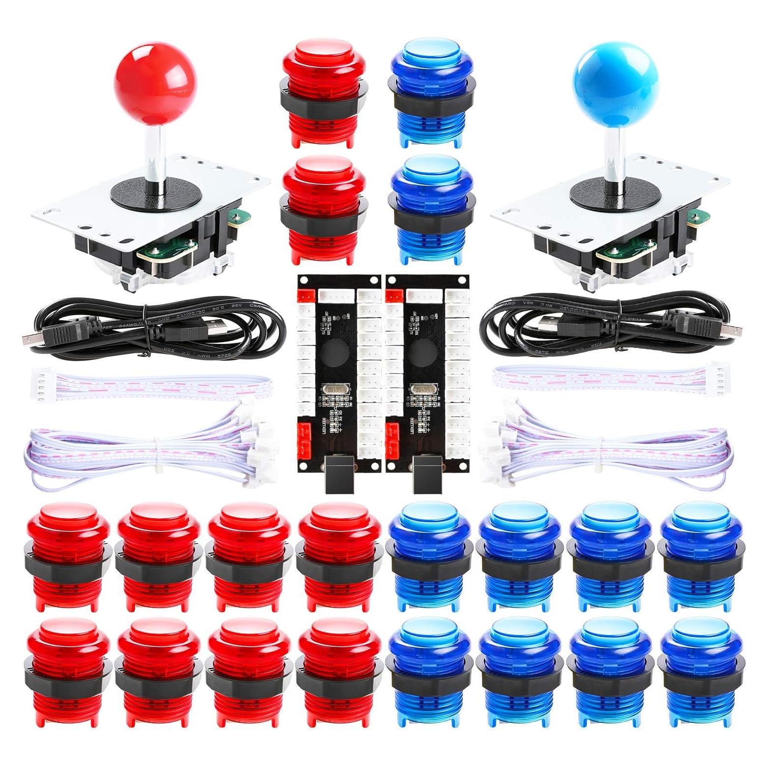 Kit Arcade LED Qenker 2 Jugadores USB MAME DIY