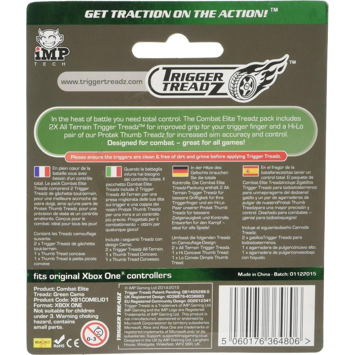 Empuñaduras para Gatillo y Pulgar Snakebyte Camuflaje Verde Xbox One