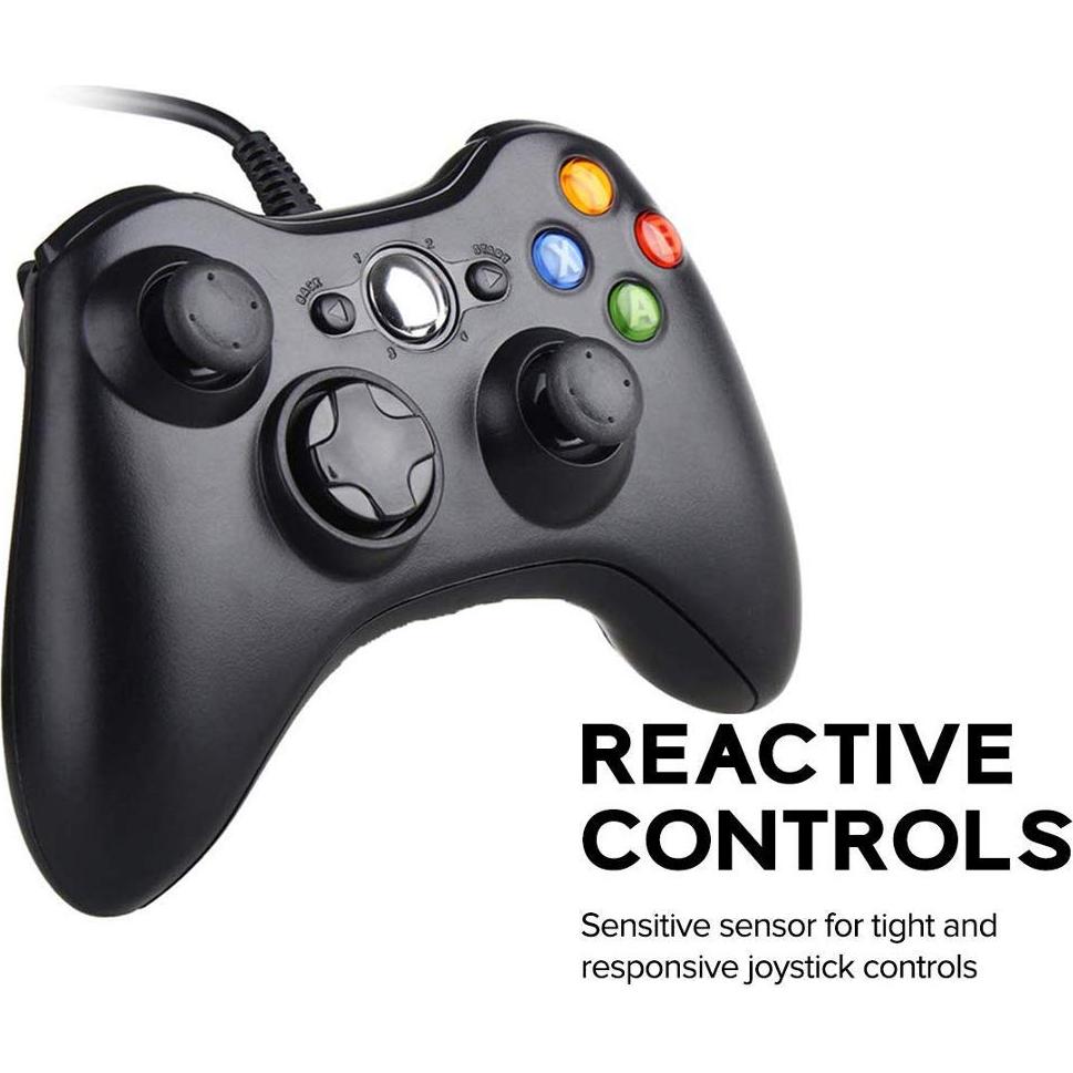 Controlador con cable Wiresmith Xbox 360 - Negro 1,52 m