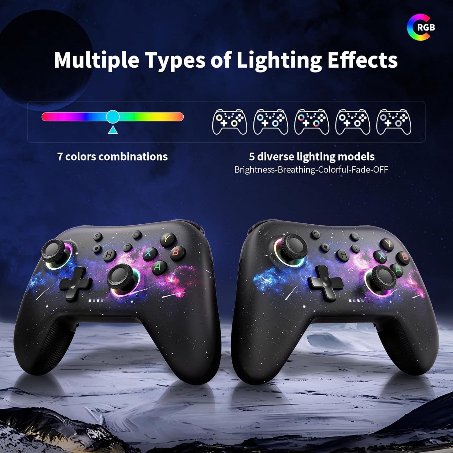 Controlador Inalámbrico AceGamer T47 para PC/Switch - RGB