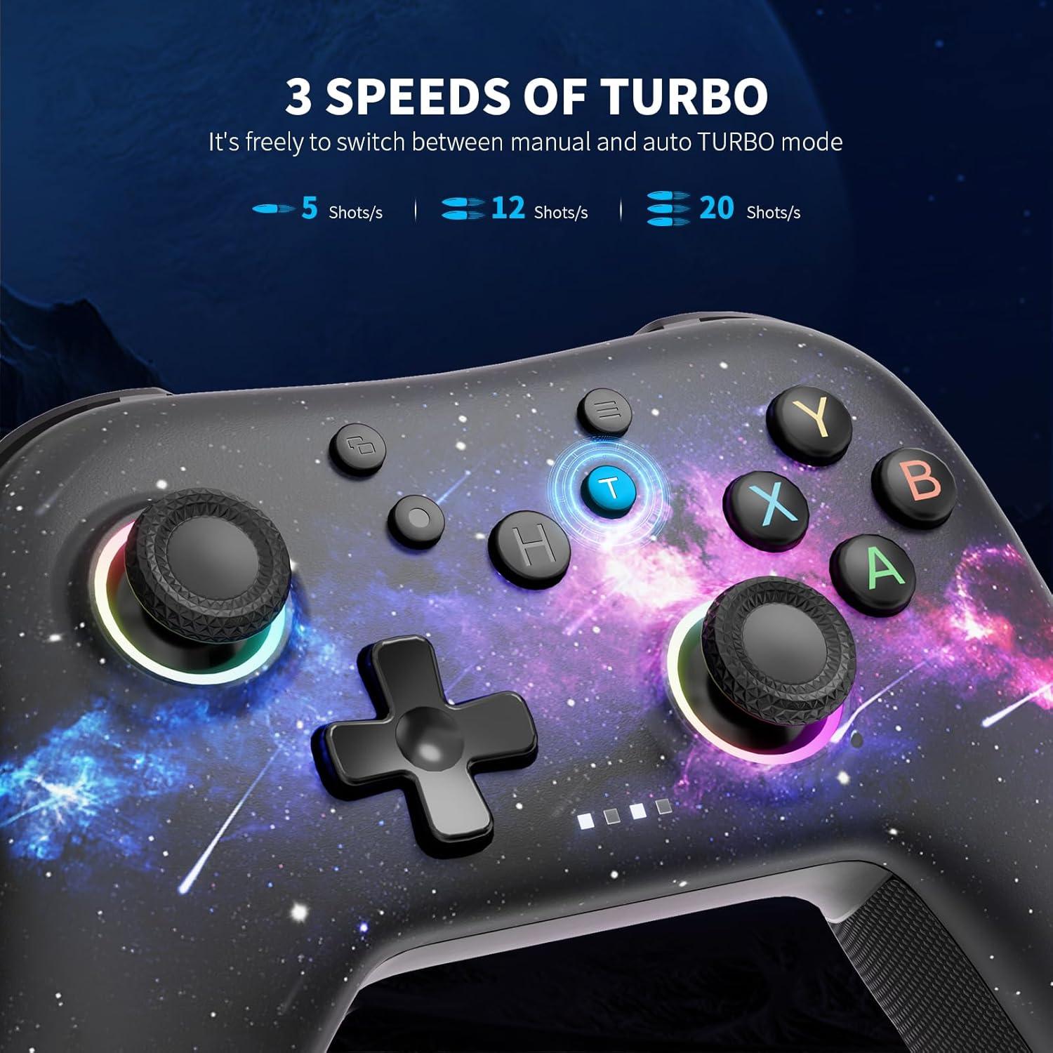 Controlador Inalámbrico AceGamer T47 para PC/Switch - RGB