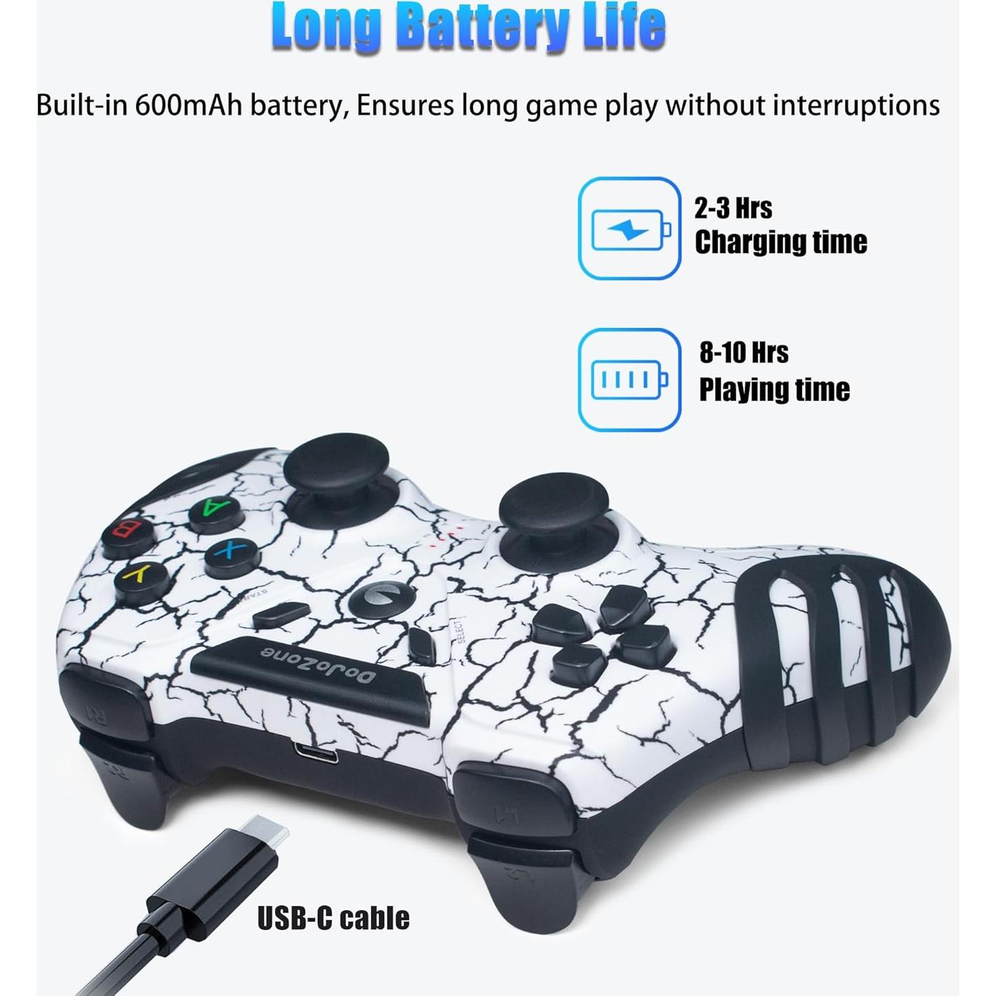 Controlador Inalámbrico DoJoZone para PC y PS3 con Vibración