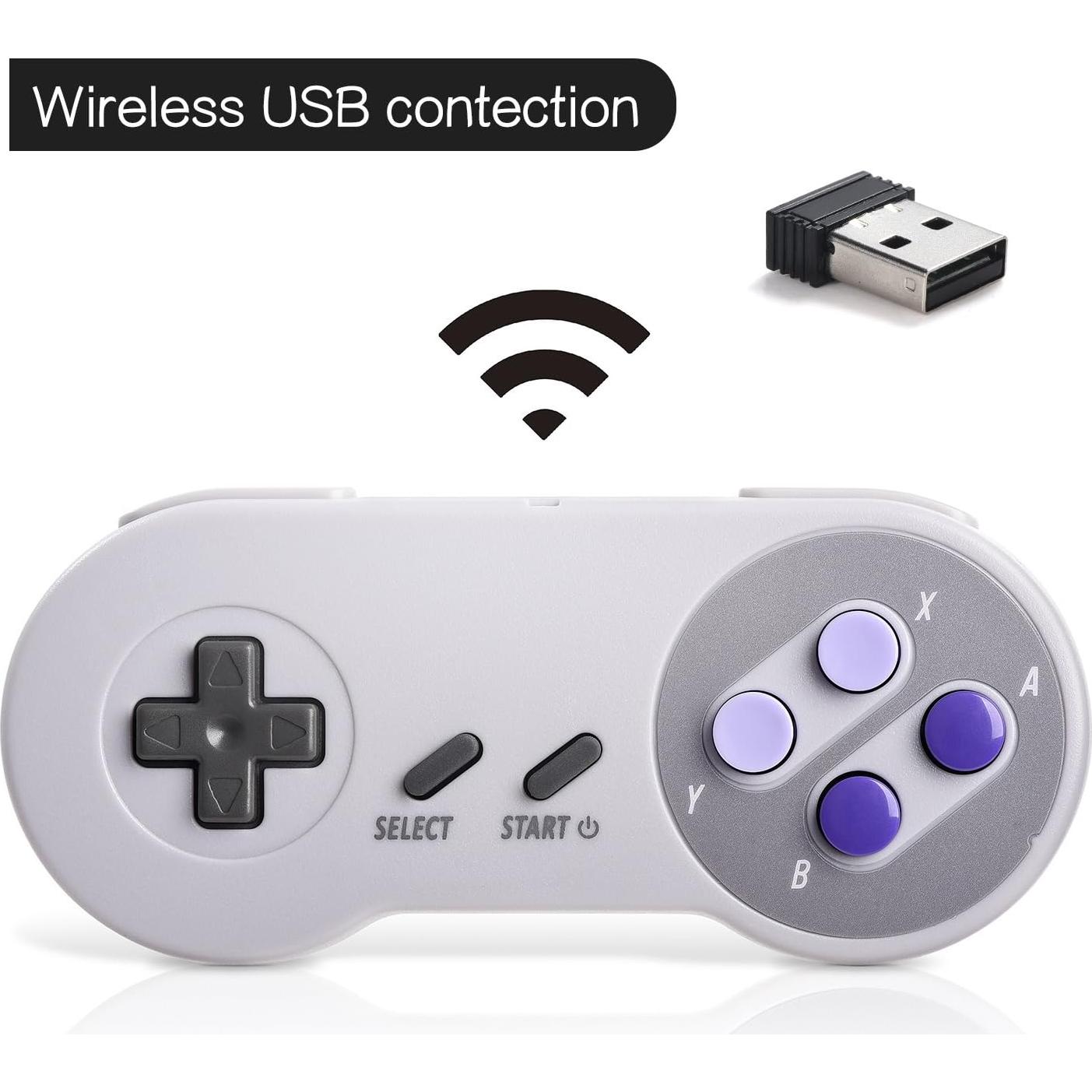 Controlador Inalámbrico USB iNNEXT SNES Retro 16.5x10.9cm