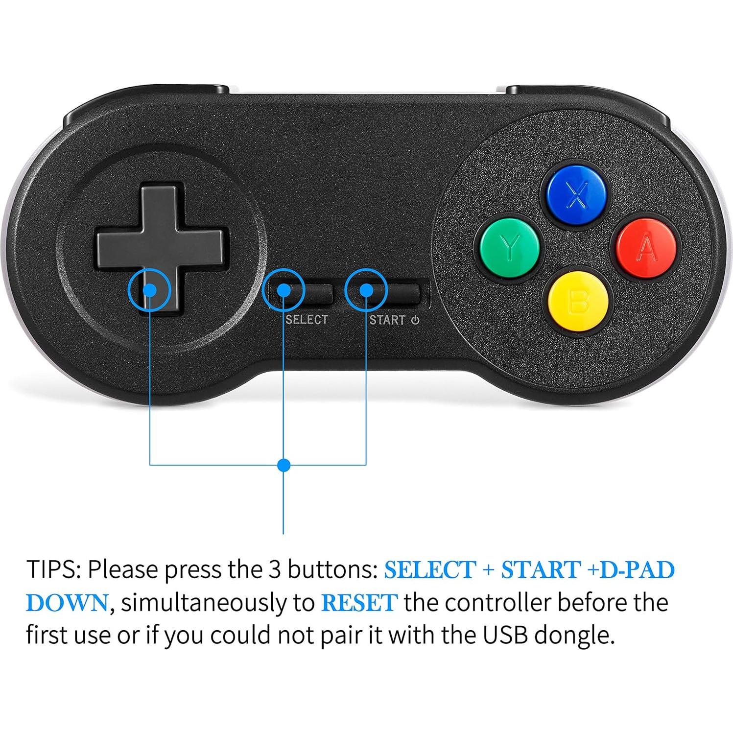 Controlador Inalámbrico USB iNNEXT SNES Retro 16.5x10.9cm