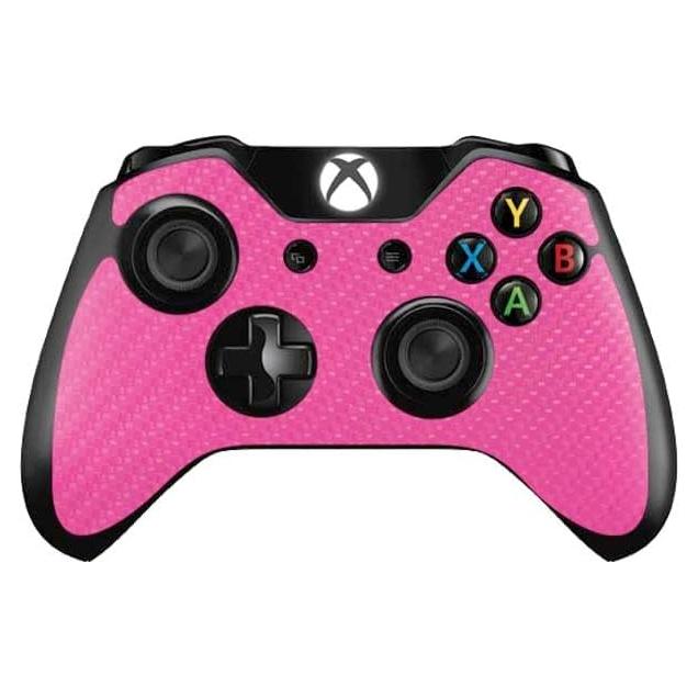 Calcomanía Skinit para Controlador Xbox One - Fibra Carbono Rosa