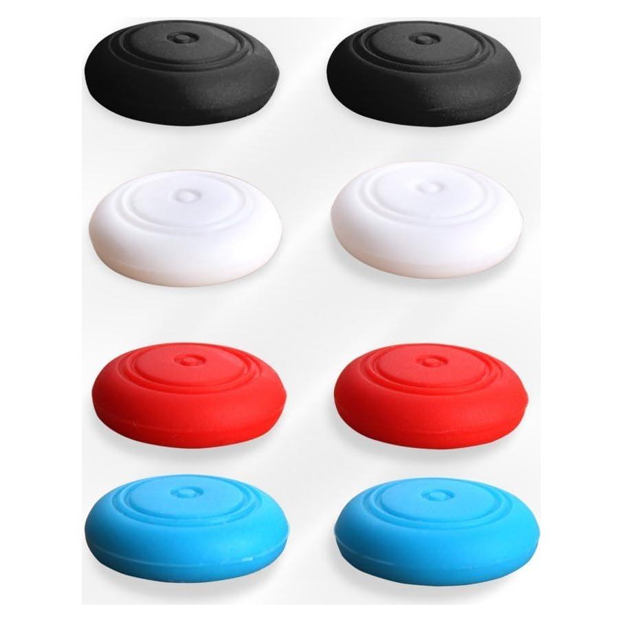 4 Colors Silicone Thumb Stick Caps Grip Gamepad Analog Joystick for Nintendo Switch NS Lite Controller (8 Pieces)