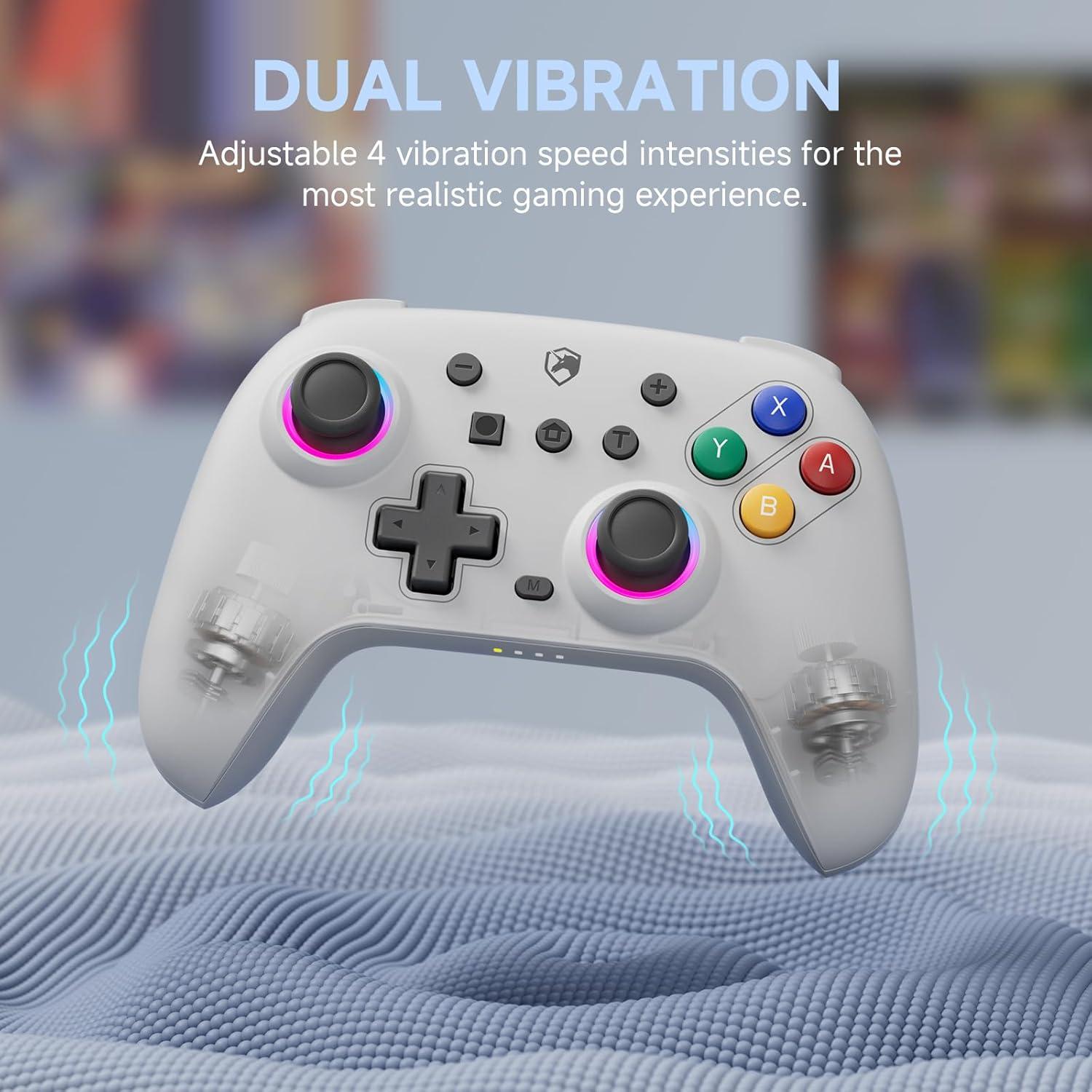 Controlador Inalámbrico ECHTPower para Nintendo Switch Gris