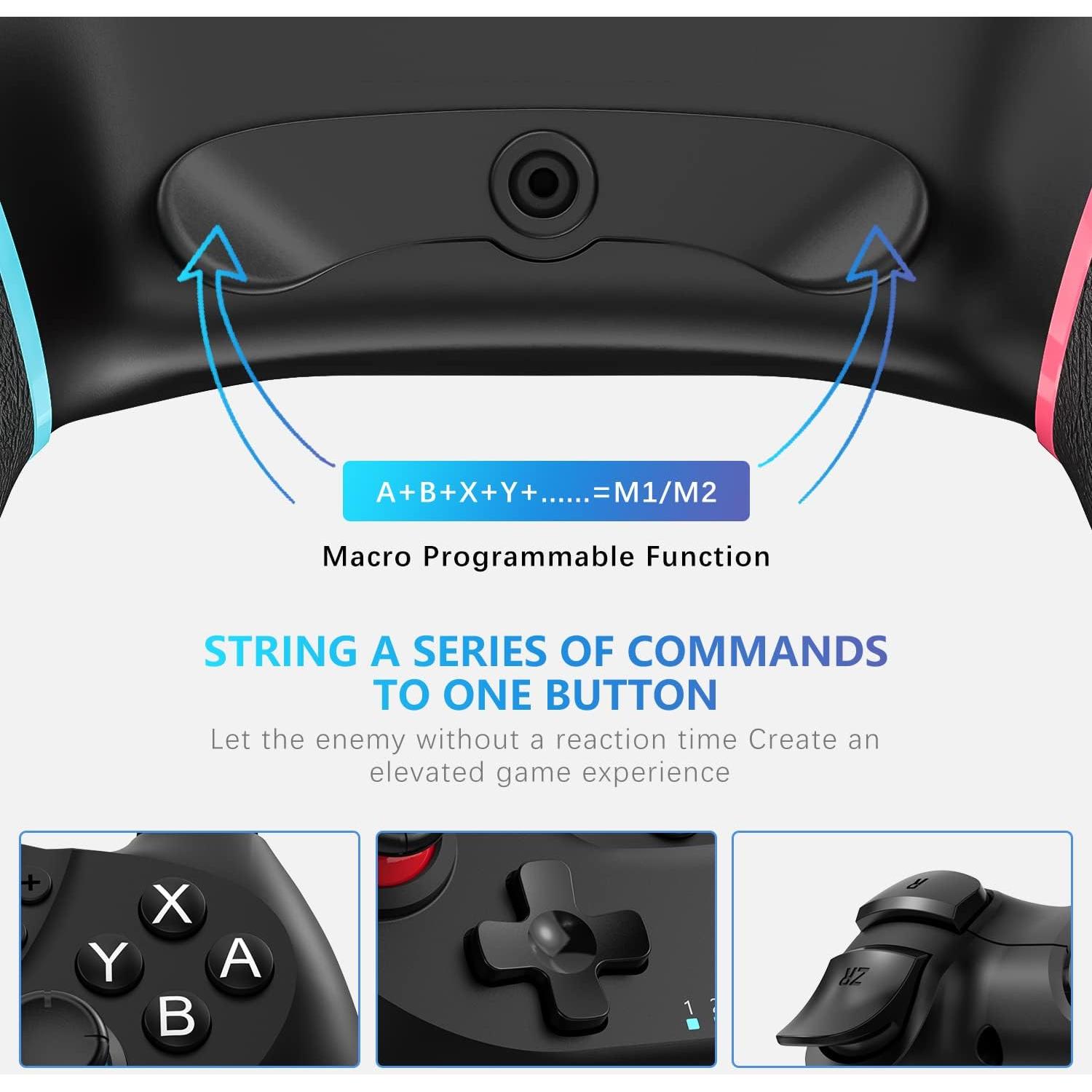 Controlador Inalámbrico Deepdawn para Nintendo Switch Verde