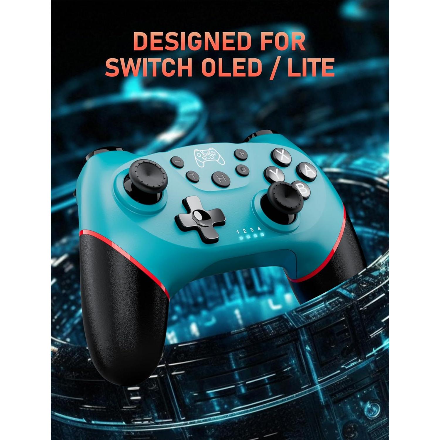 Controlador Pro Inalámbrico Diswoe para Switch y PC Azul