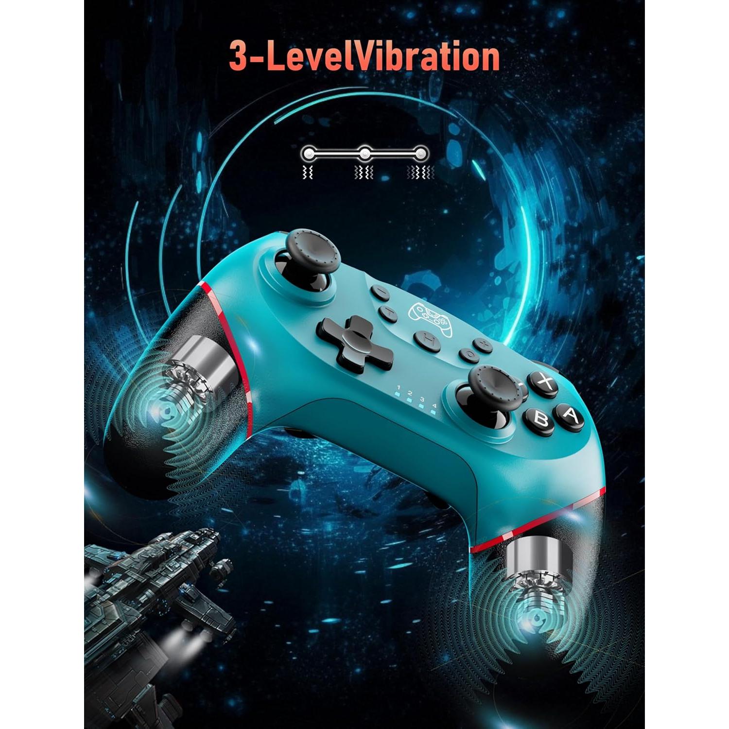 Controlador Pro Inalámbrico Diswoe para Switch y PC Azul