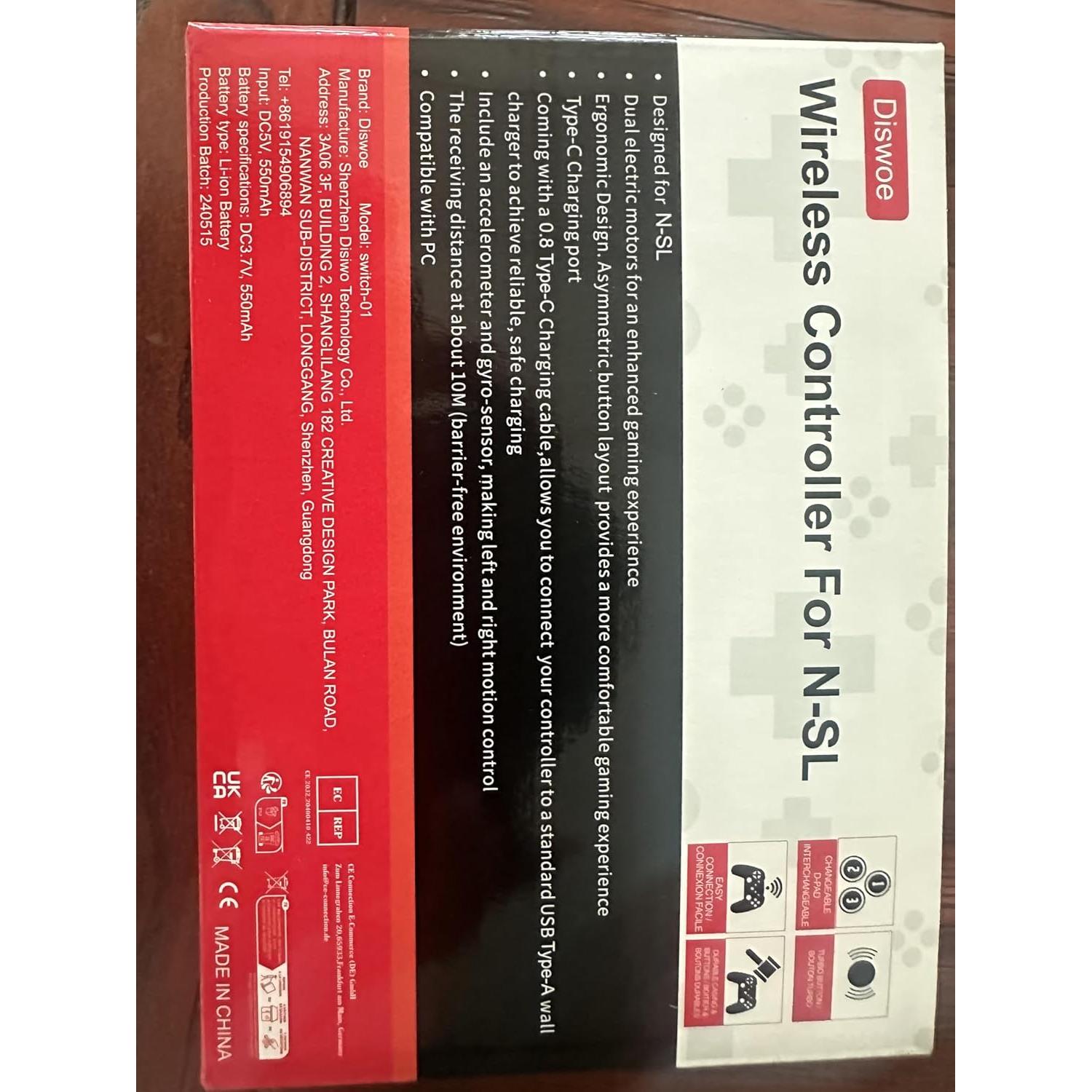 Controlador Pro Inalámbrico Diswoe para Switch y PC Azul