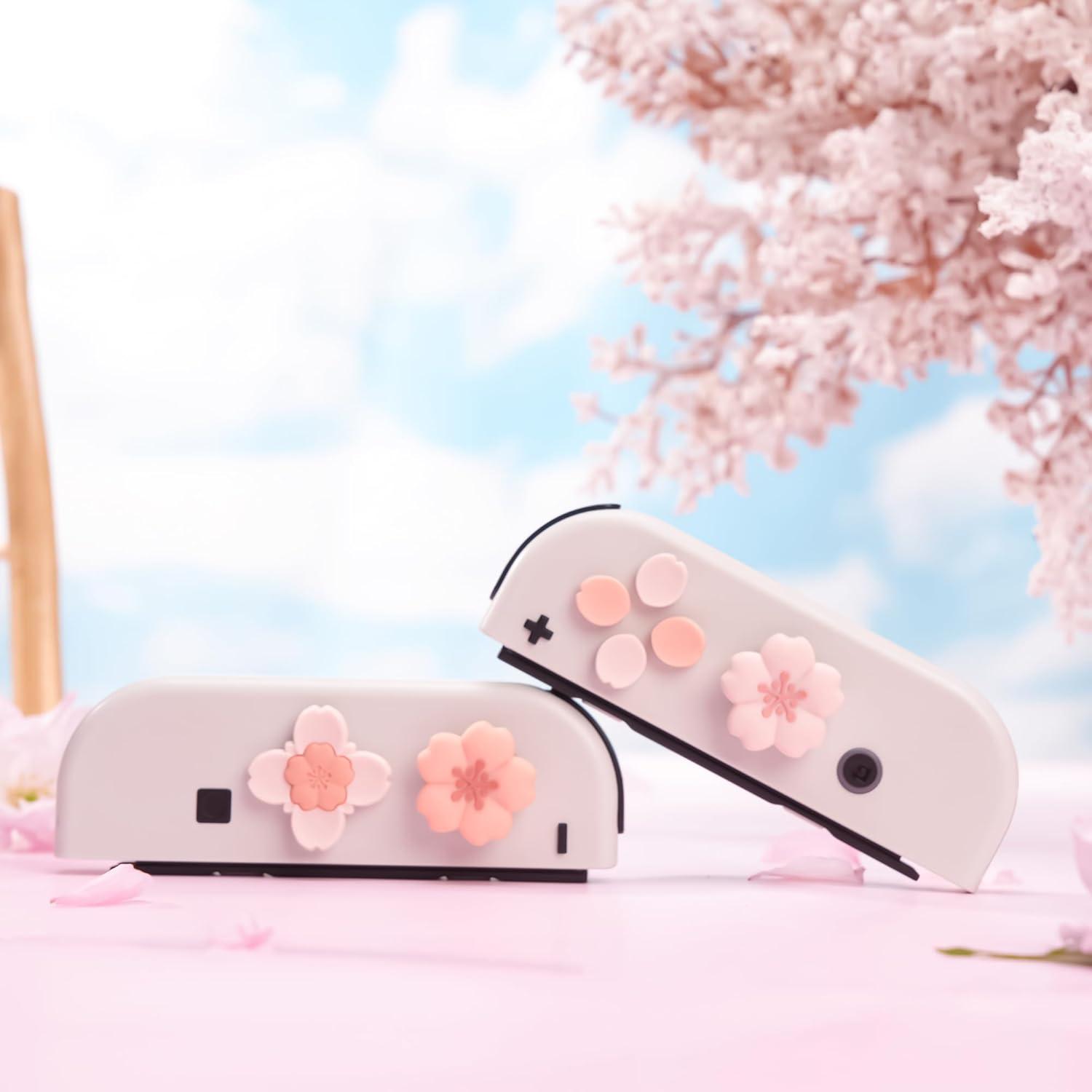 Tapas de Botones GeekShare para Nintendo Switch - Sakura
