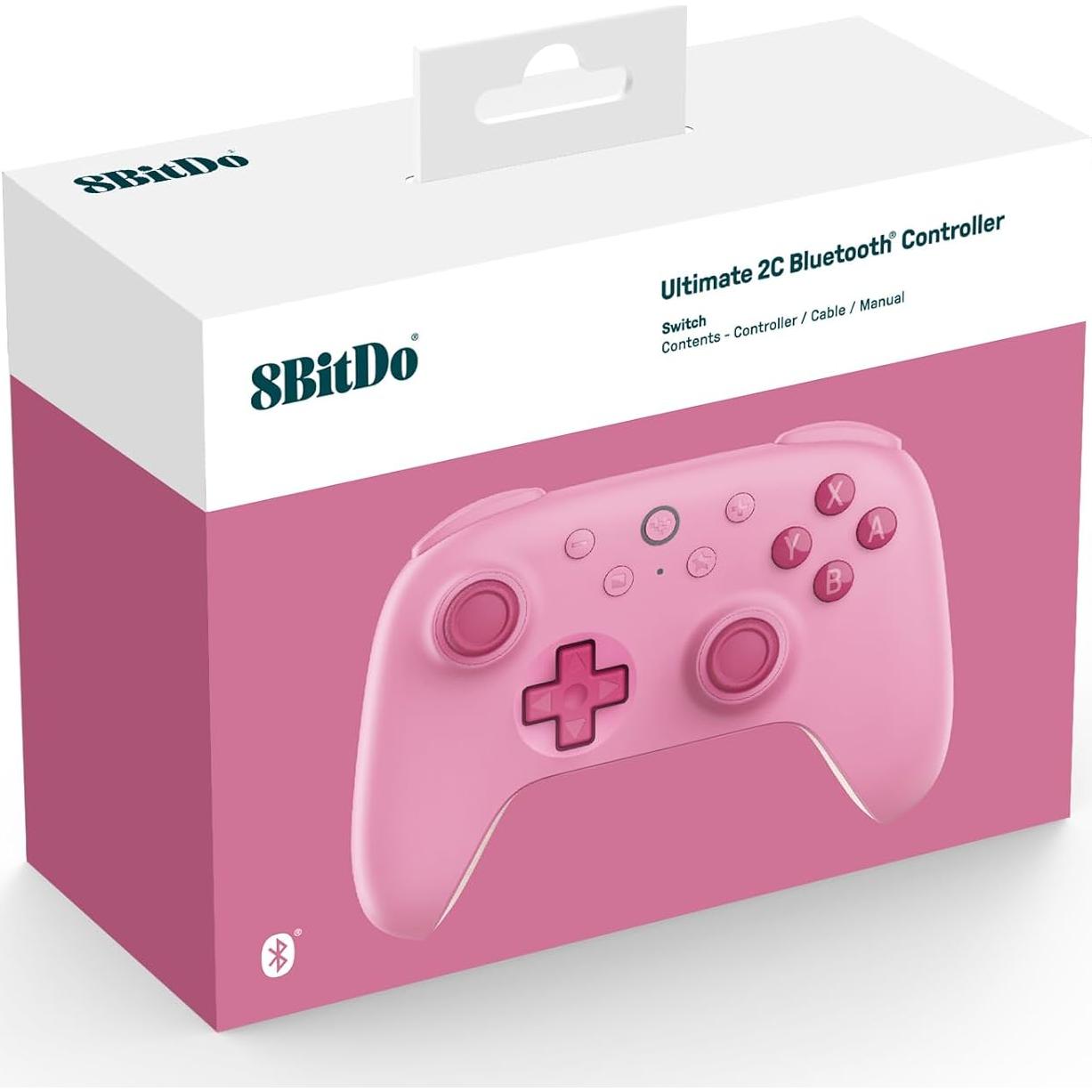 Controlador Bluetooth 8BitDo Ultimate 2C Rosa para Switch