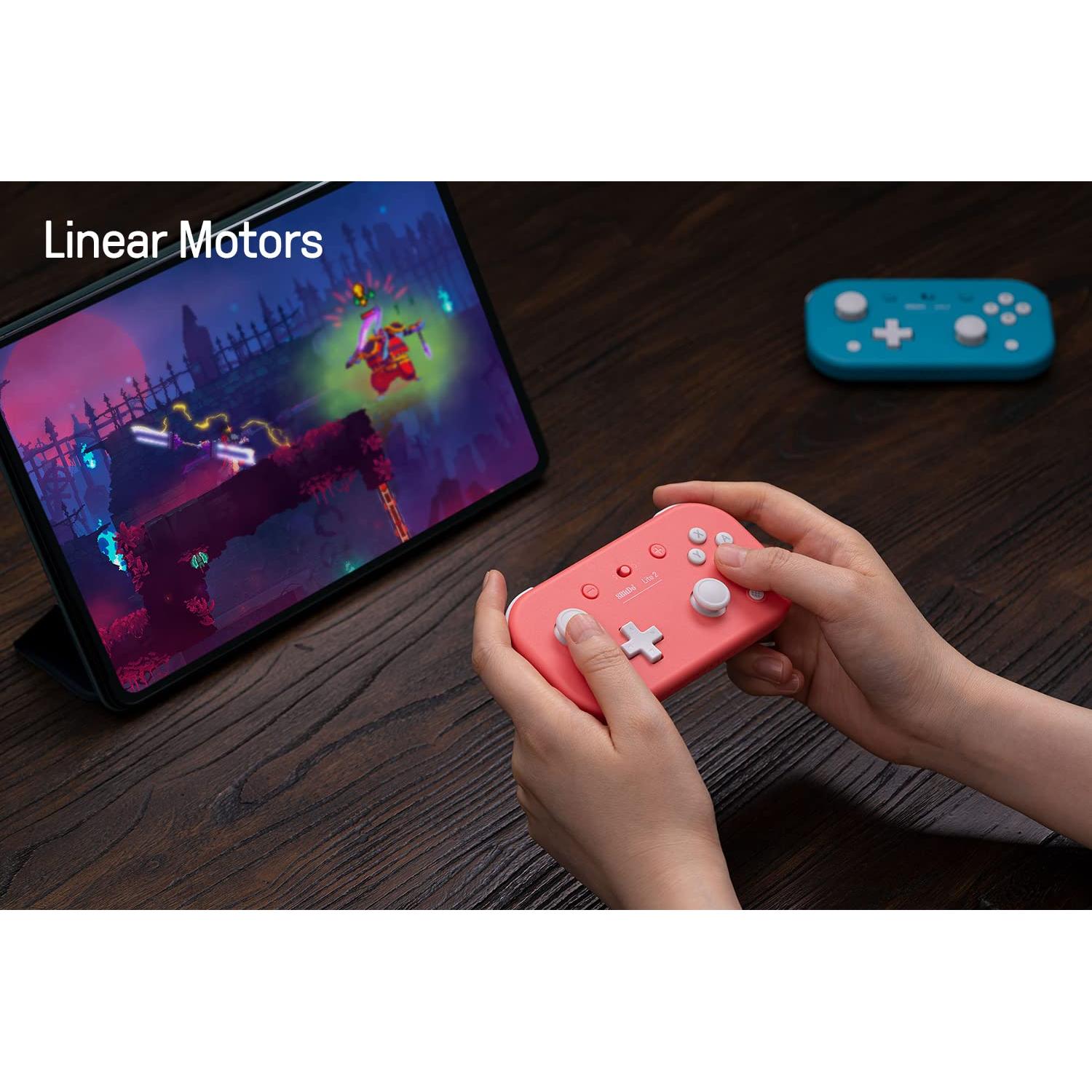 Controlador Bluetooth 8Bitdo Lite 2 Rosa con vibración y giroscopio