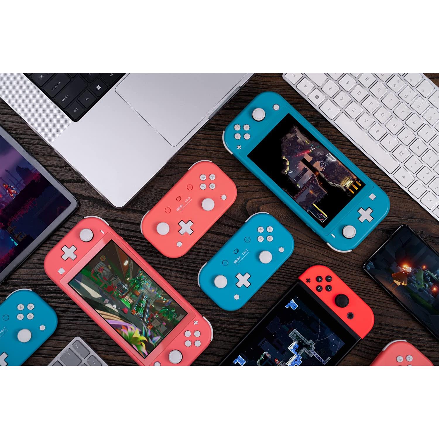 Controlador Bluetooth 8Bitdo Lite 2 Rosa con vibración y giroscopio
